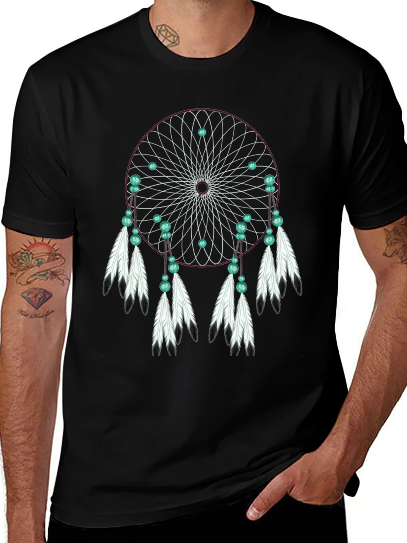 Dreamcatcher Graphic T-Shirt - Black