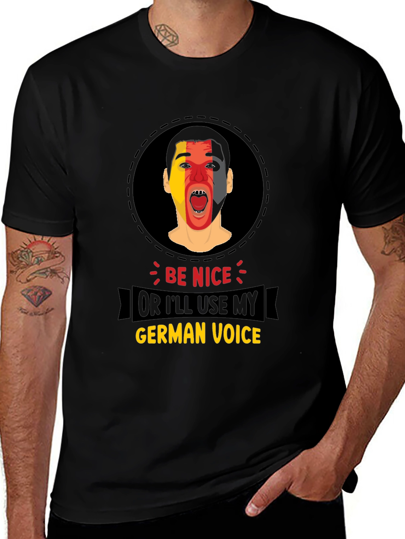 Funny German Voice Graphic T-Shirt
