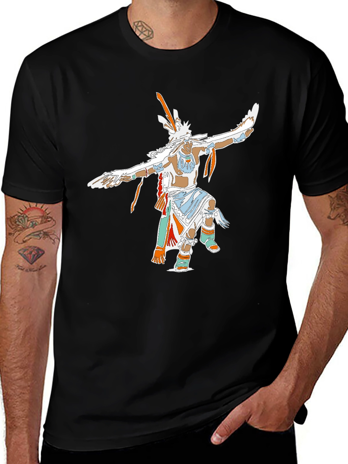 Variant 3 of Native American Dancer Graphic T-Shirt