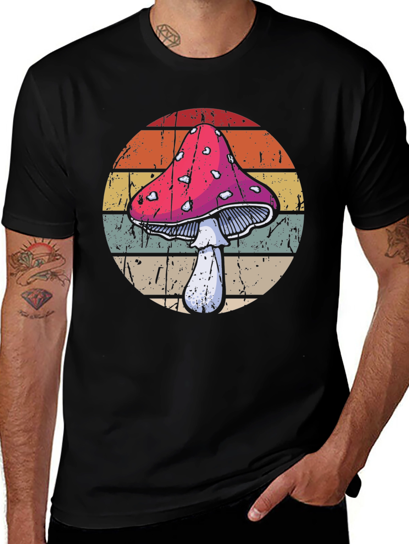 Variant 30 of Retro Mushroom T-Shirt - Vintage Style Graphic Tee