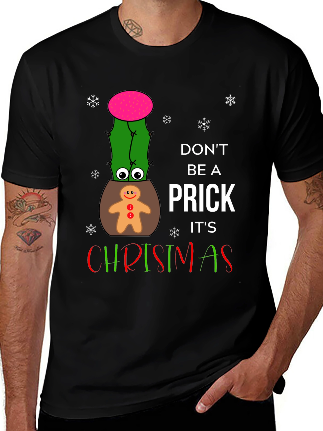 Variant 5 of Funny Christmas Cactus T-Shirt