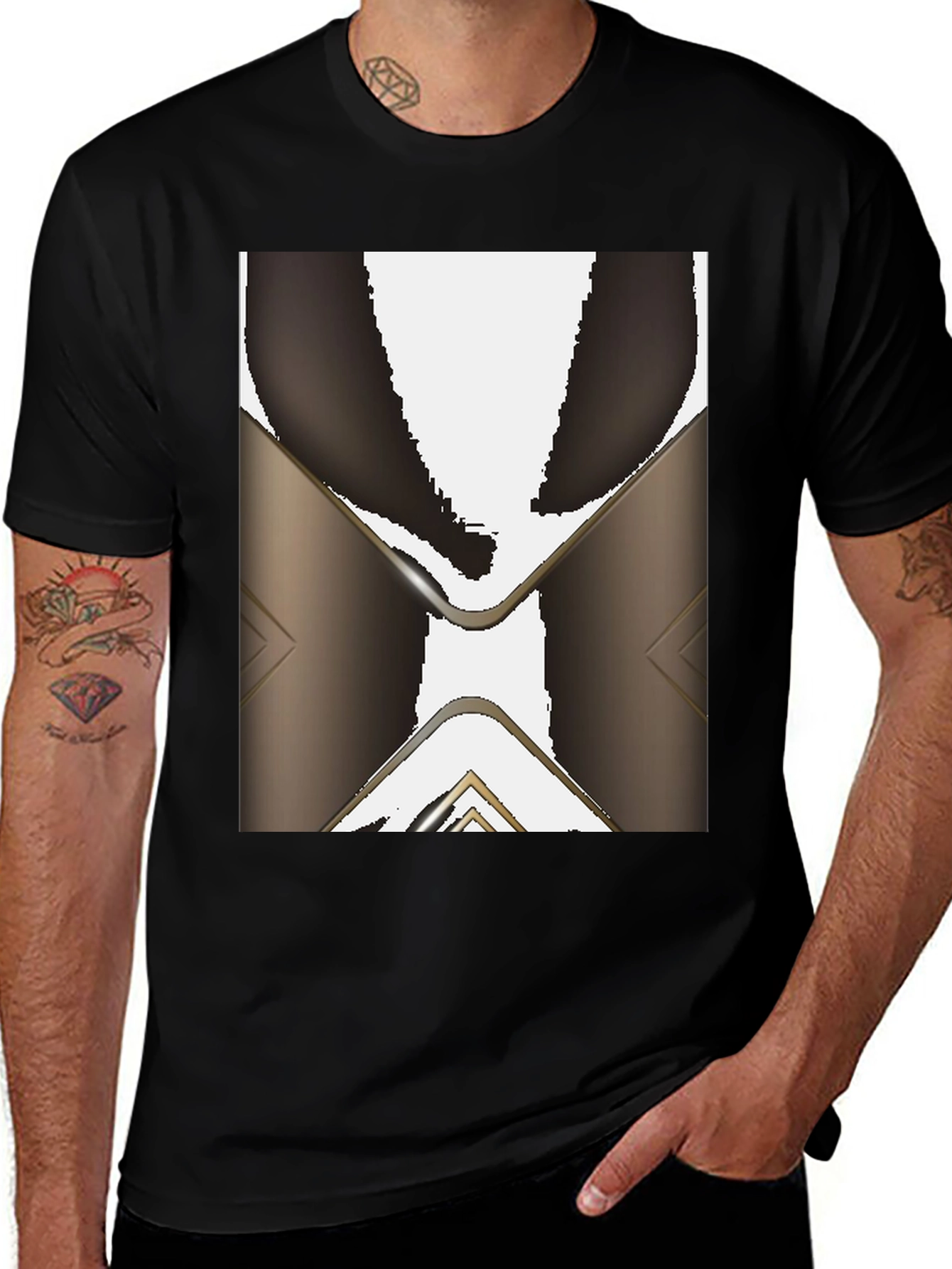 Variant 25 of Abstract Design T-Shirt - Black