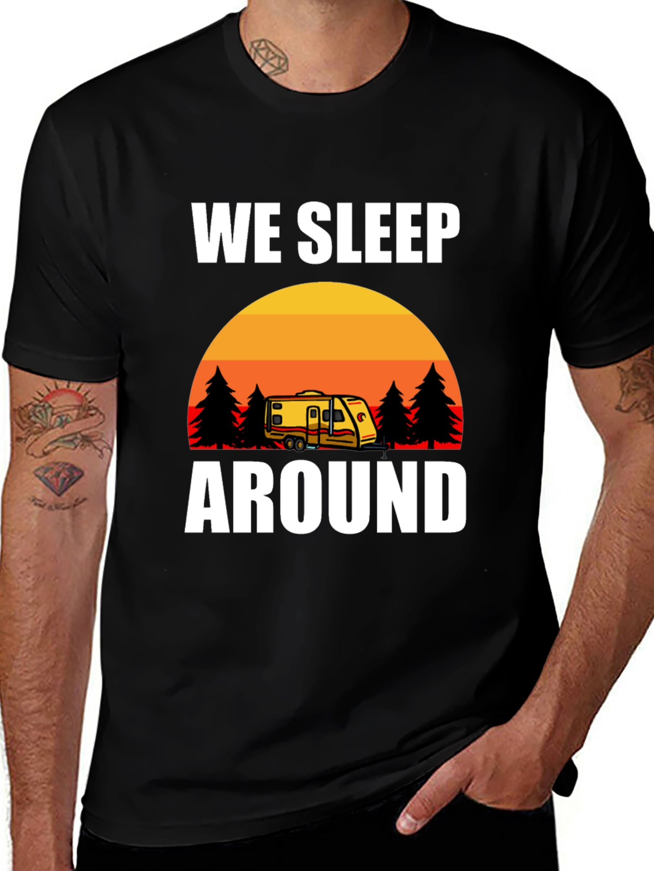 Variant 8 of We Sleep Around Camping Graphic Tee