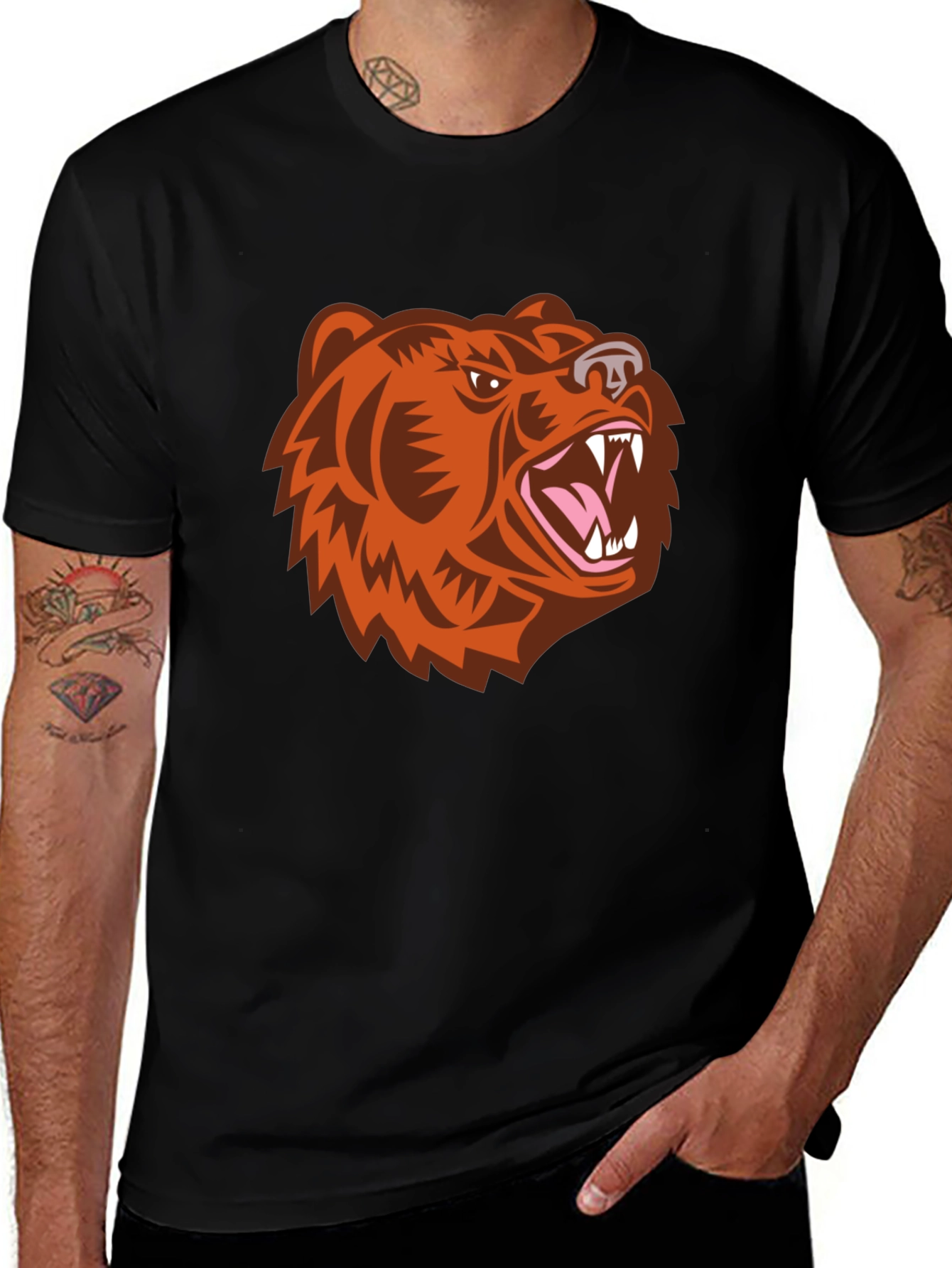 Variant 7 of Fierce Bear Graphic T-Shirt