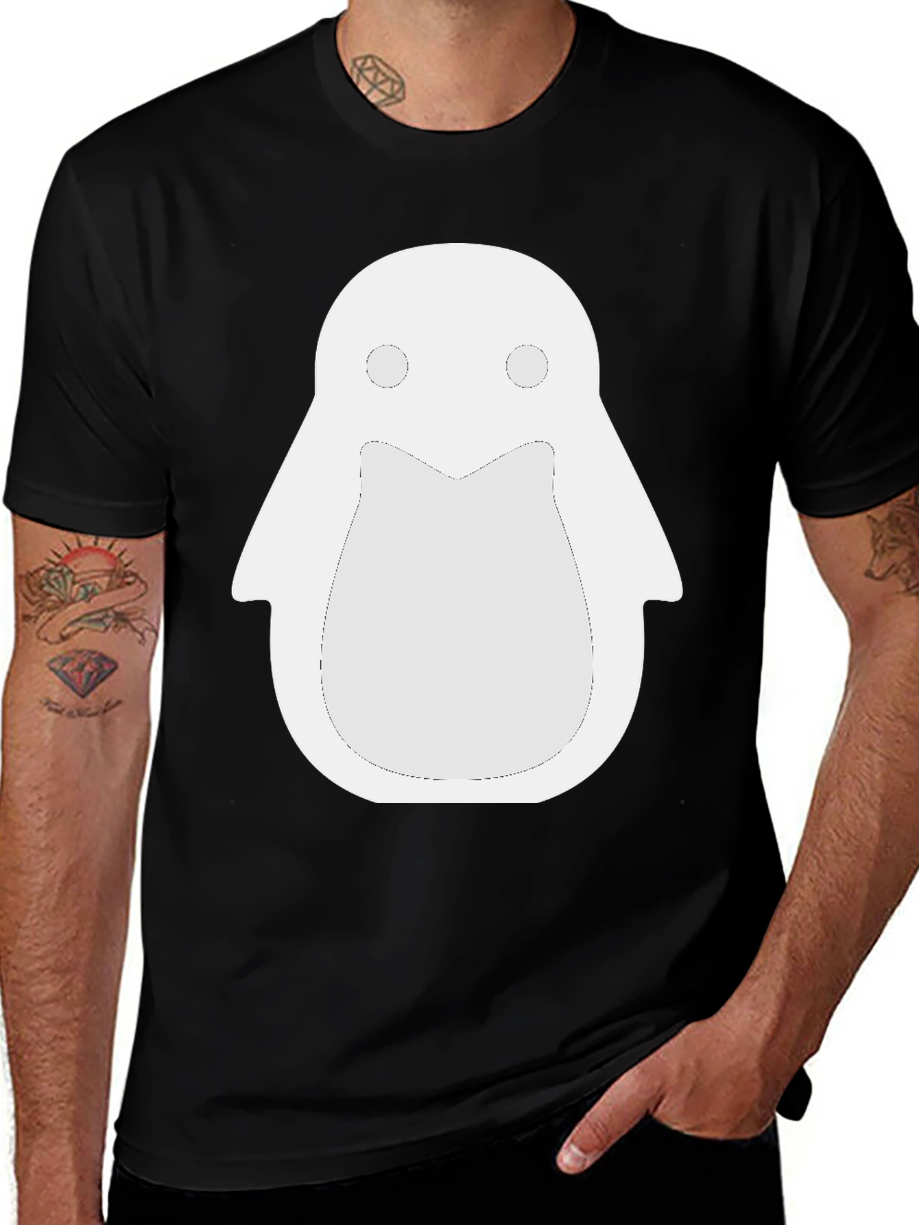 Variant 5 of Penguin Graphic Tee - Black Cotton Blend
