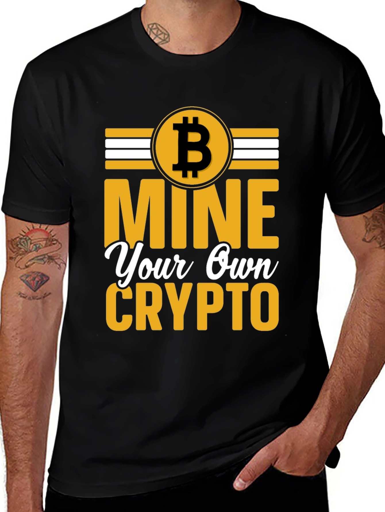 Variant 20 of Bitcoin Crypto T-Shirt - Mine Your Own Crypto