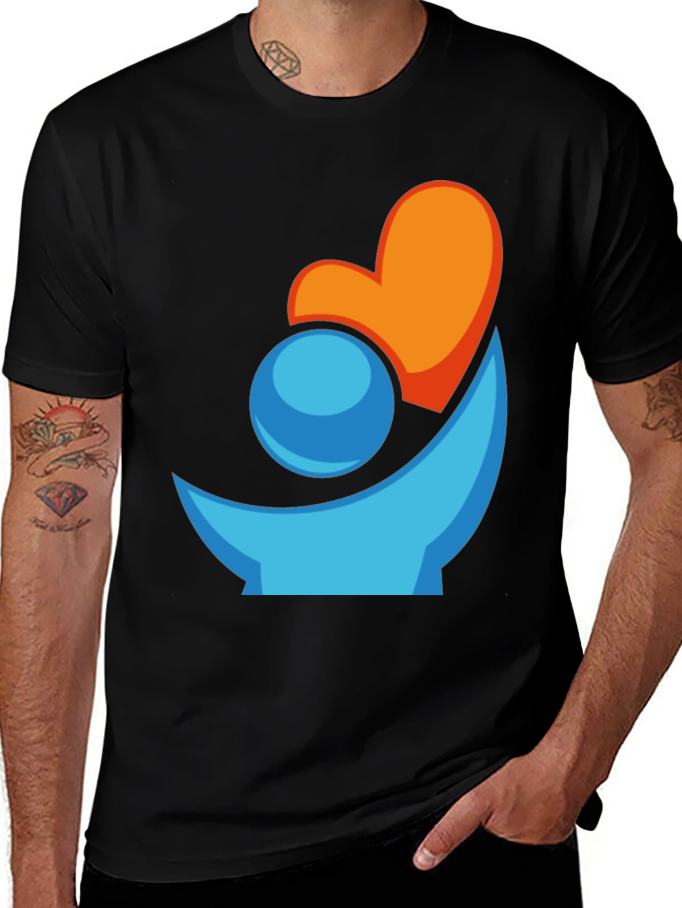 Variant 27 of Heart and Hope Graphic Tee - Stylish Men's T-Shirt