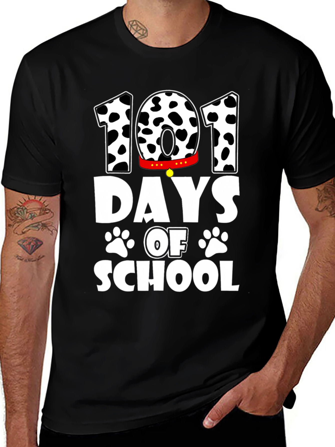 101 Days of School T-Shirt - Dalmatian Dog Design