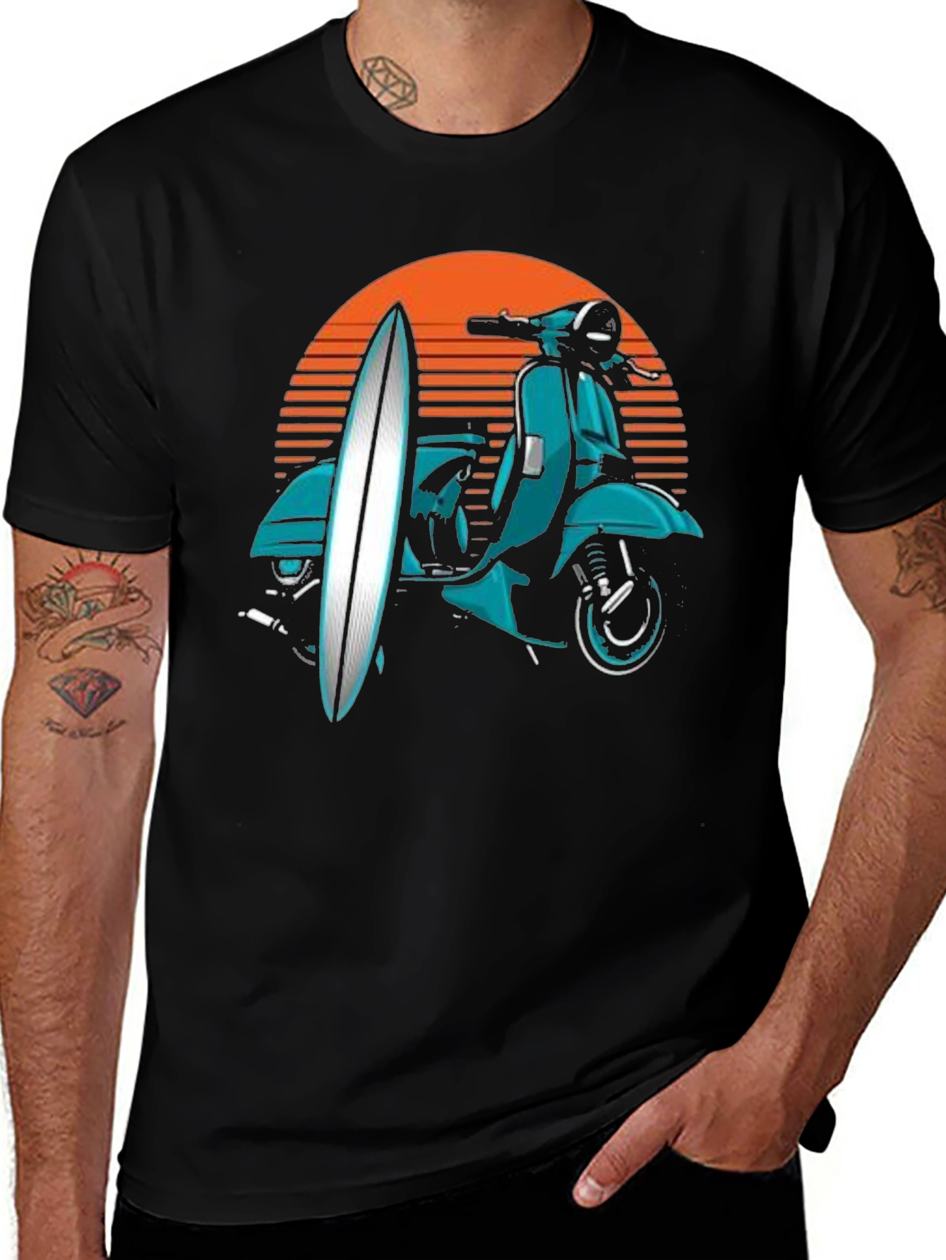 Surfboard & Scooter Tee