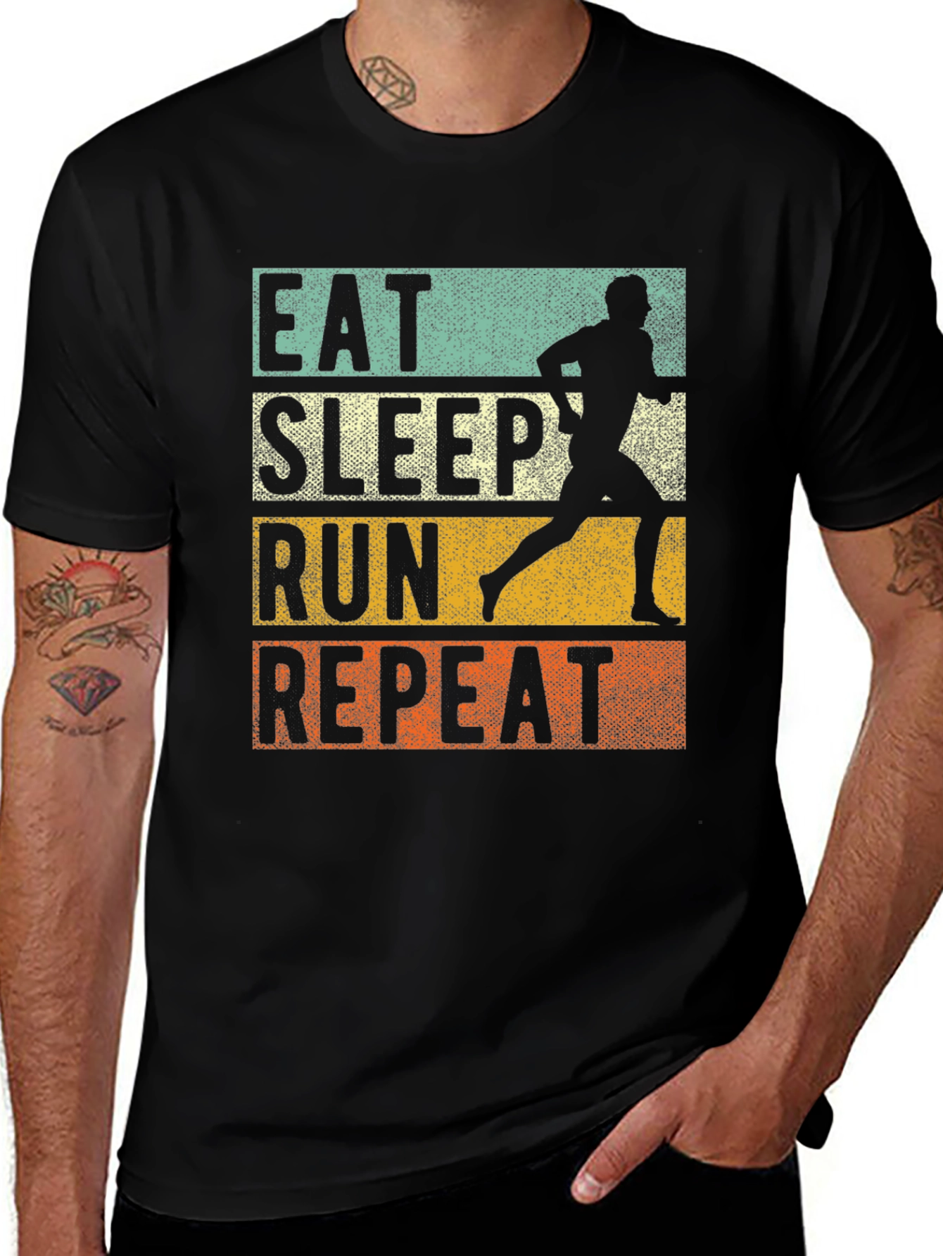 Variant 13 of Eat Sleep Run Repeat Graphic Tee