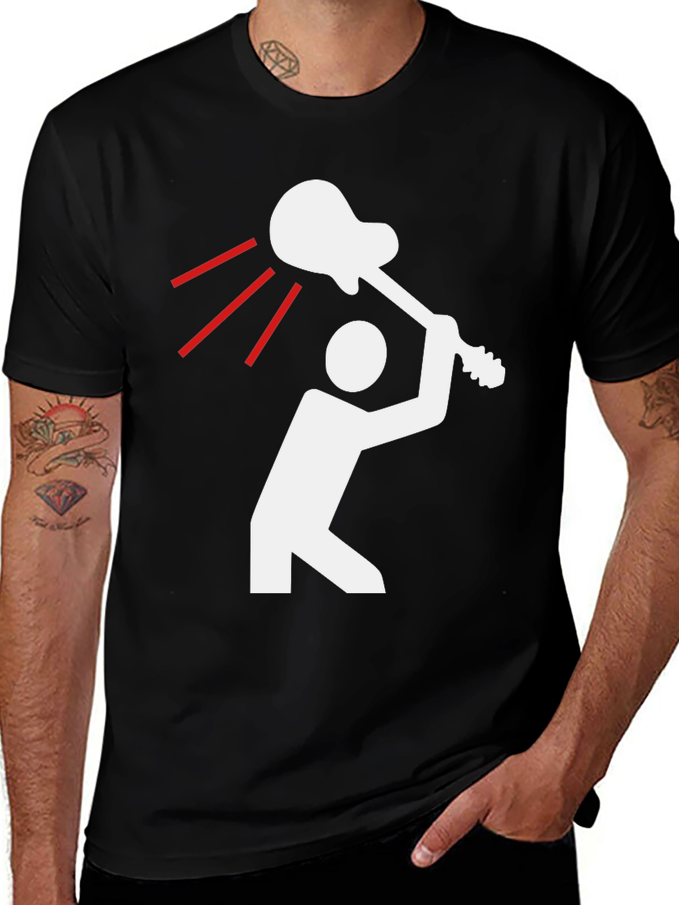 Variant 25 of Guitar Smash T-Shirt - Rock & Roll Tee