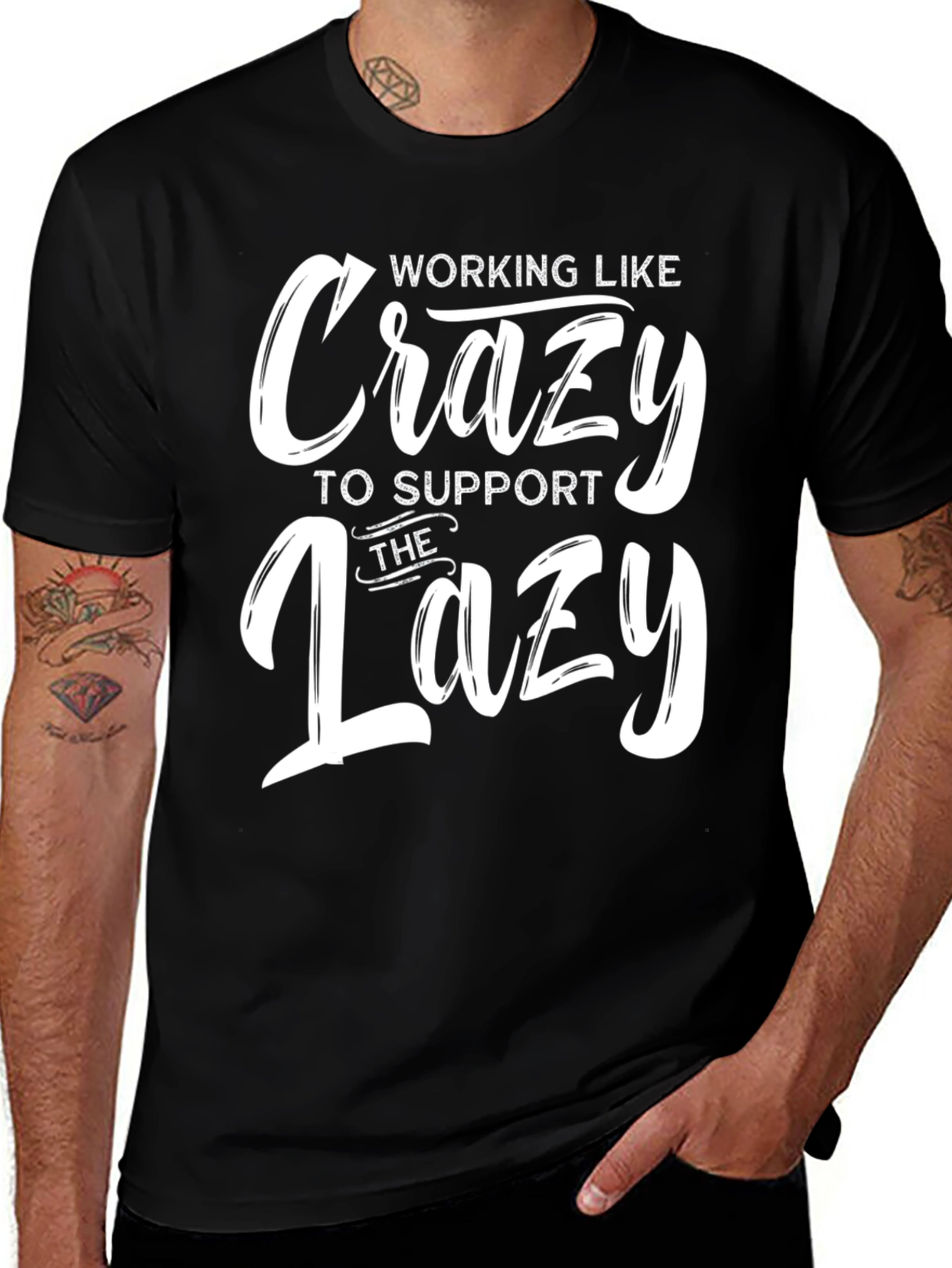 Variant 29 of Working Like Crazy T-Shirt - Funny Slogan Tee