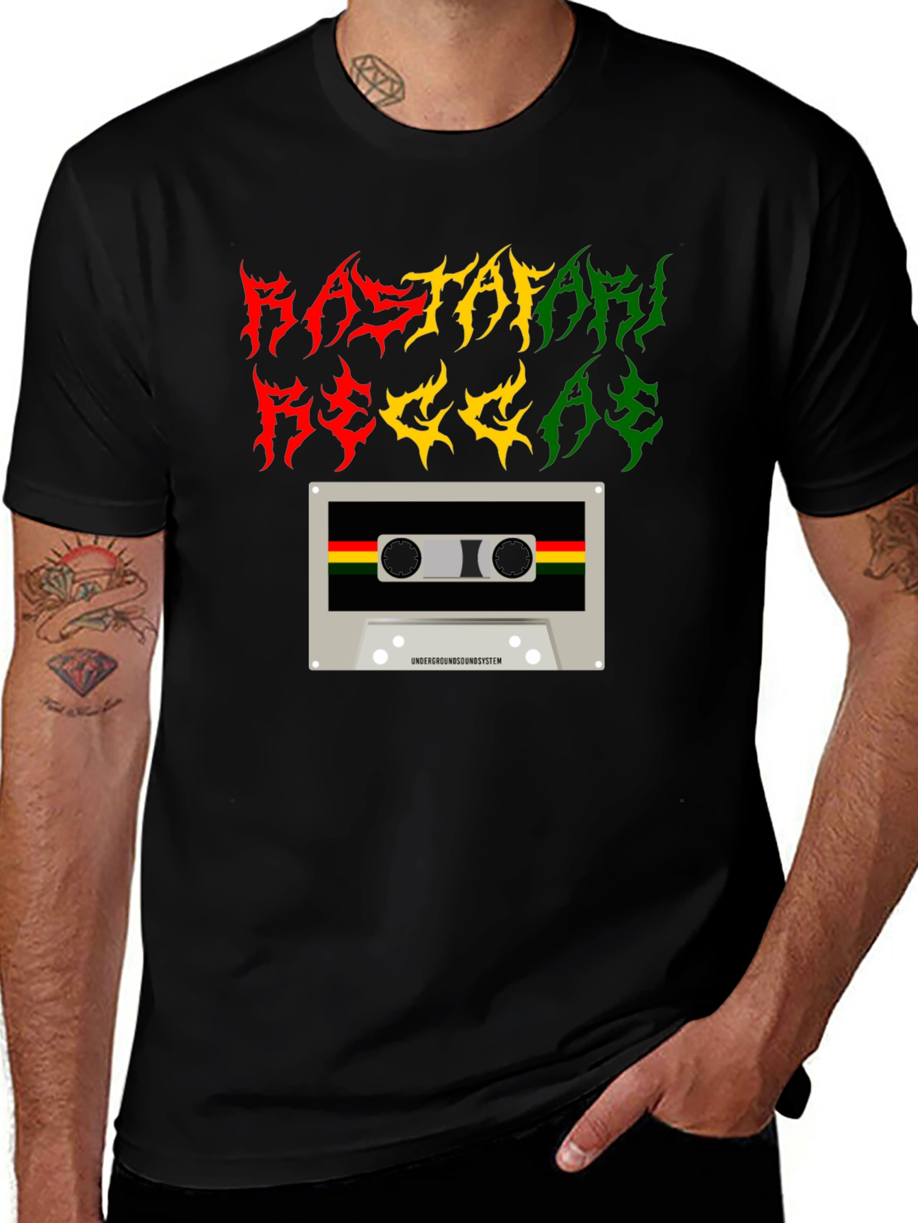 Rastafari Reggae Cassette Tape T-Shirt