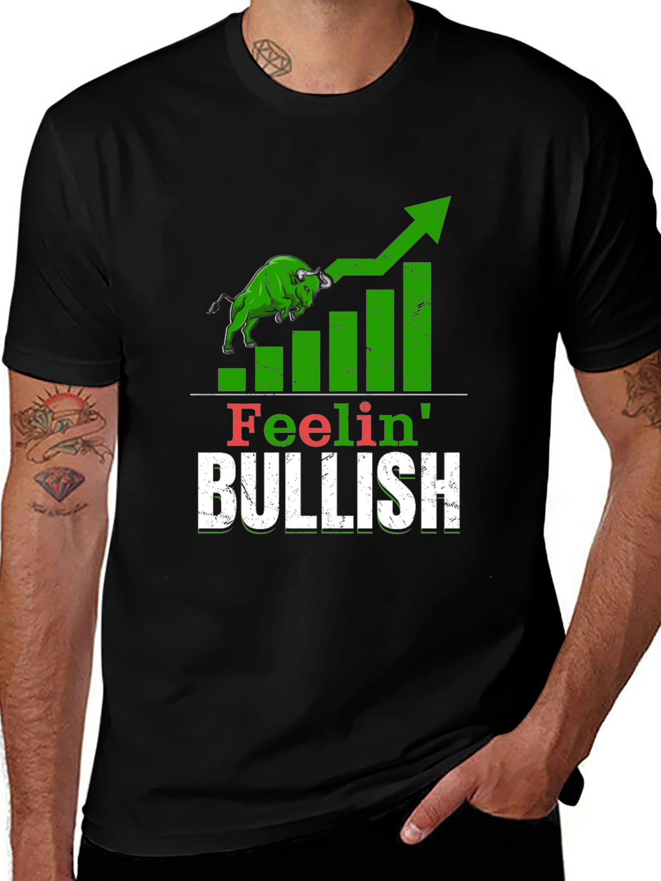 Variant 20 of Feelin' Bullish Stock Market Graphic T-Shirt