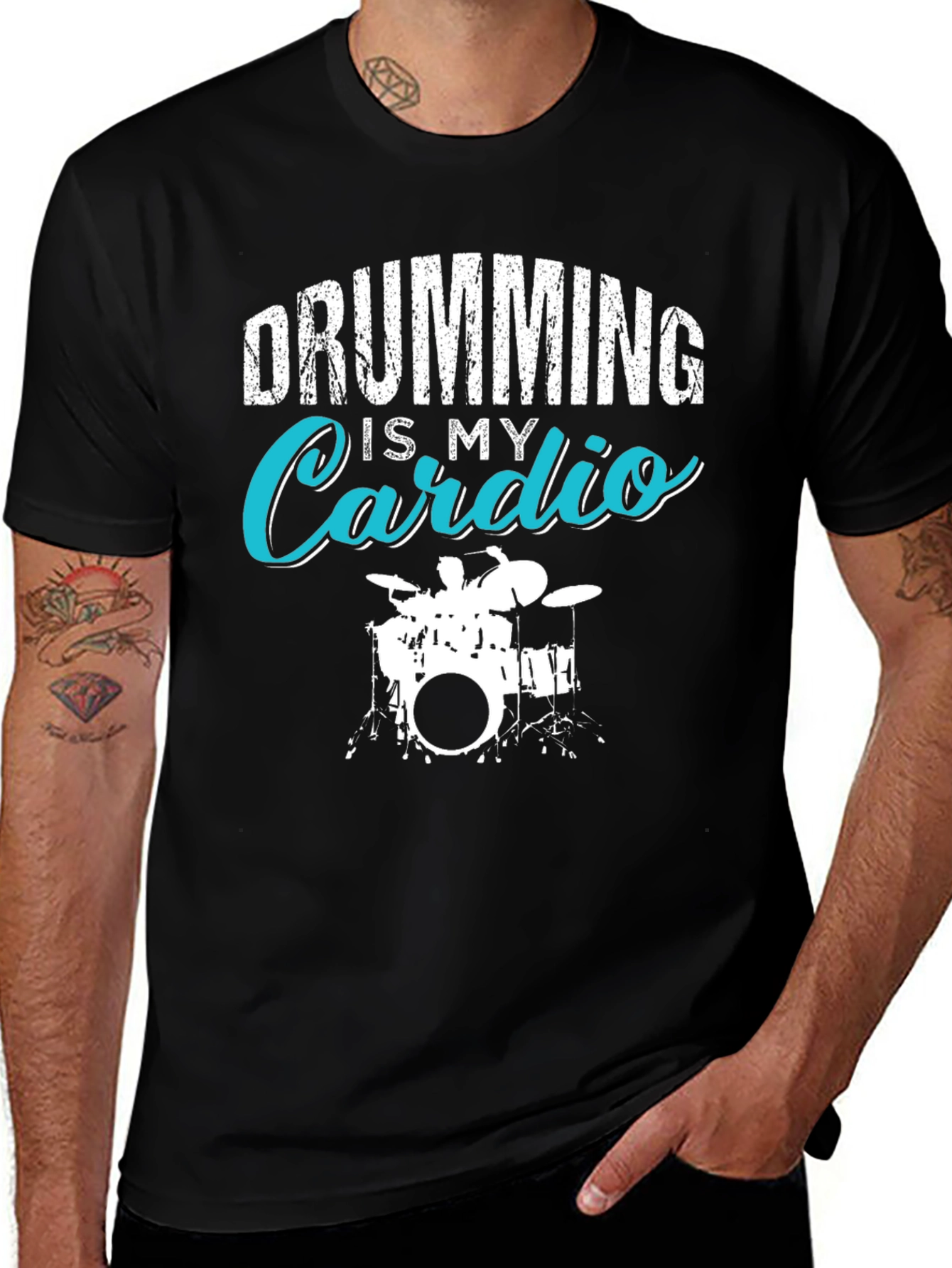 Variant 21 of Drumming Is My Cardio T-Shirt