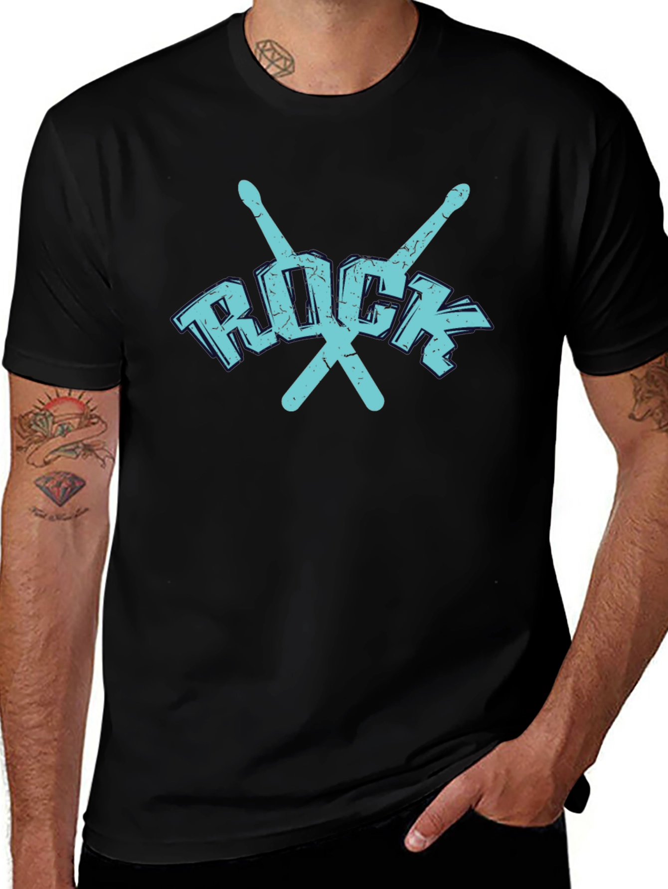 Variant 29 of Rock Music T-Shirt - Drumsticks Tee
