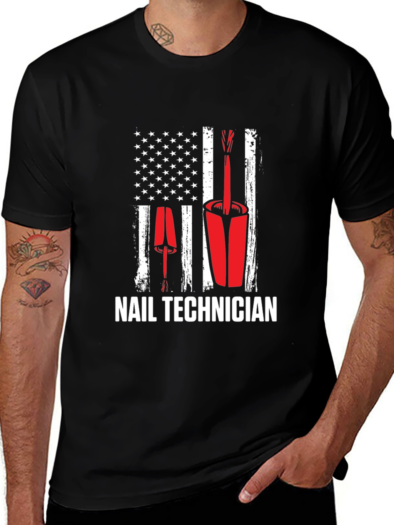 Variant 16 of Nail Technician Patriotic T-Shirt
