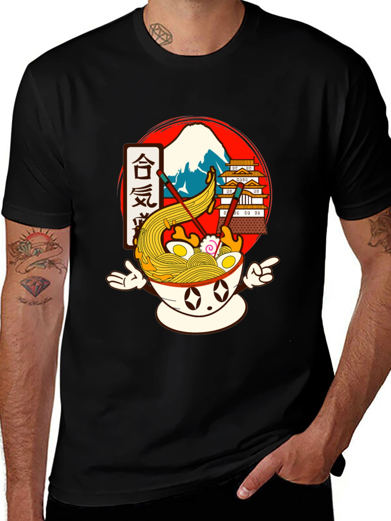 Variant 26 of Ramen Bowl Graphic Tee - Anime Food Shirt