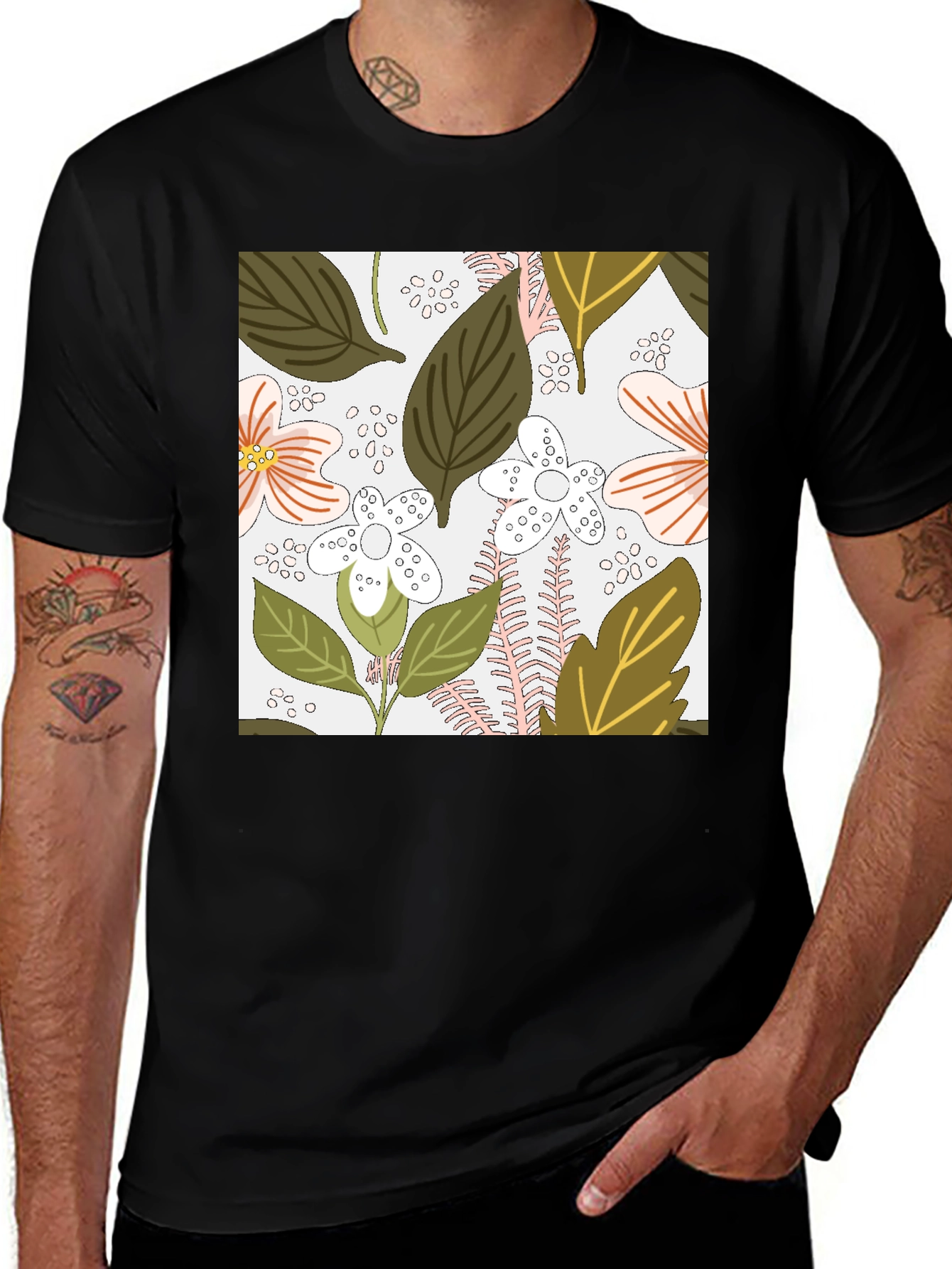 Variant 18 of Floral Patterned T-Shirt