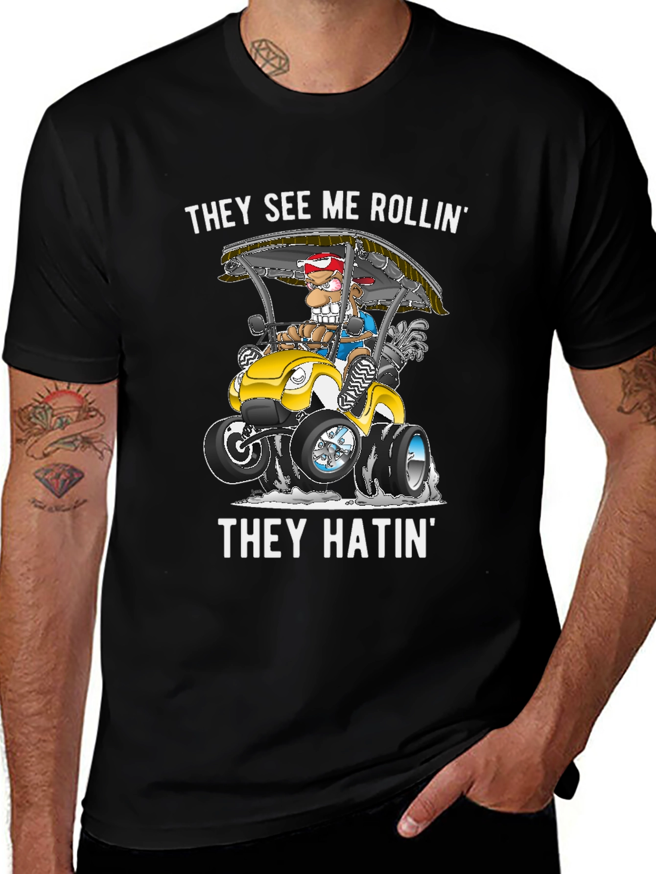 Variant 15 of Rollin' Golf Cart Graphic Tee