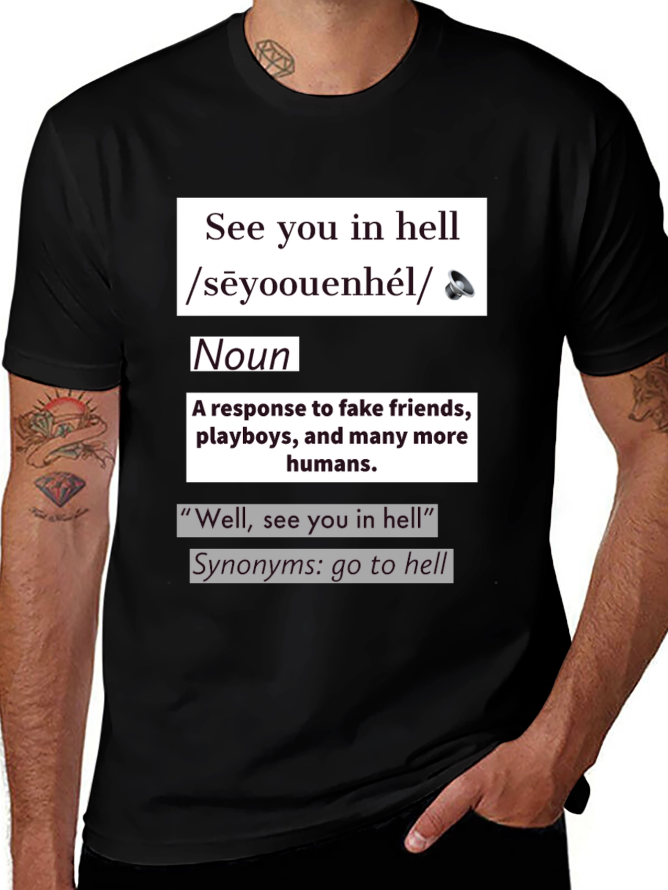 Variant 17 of See You In Hell T-Shirt - Funny Noun Definition Tee