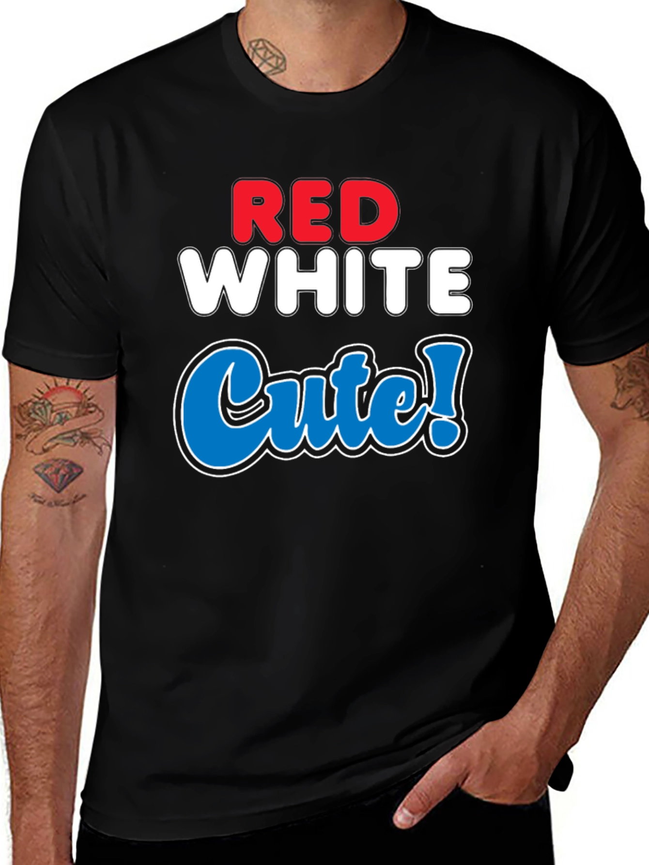 Variant 6 of Red White Cute T-Shirt - Patriotic Style