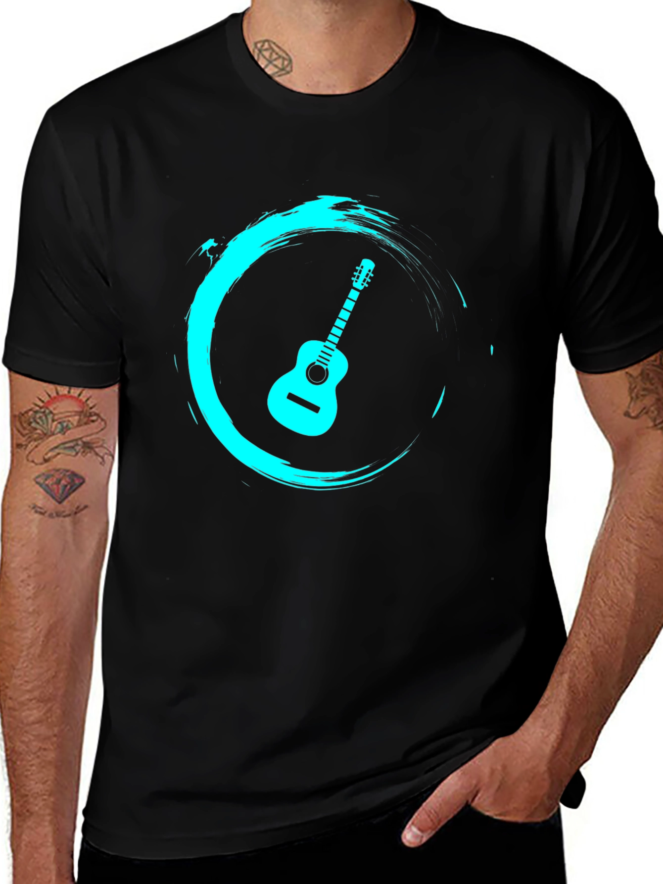 Variant 5 of Acoustic Guitar Graphic Tee - Stylish and Unique
