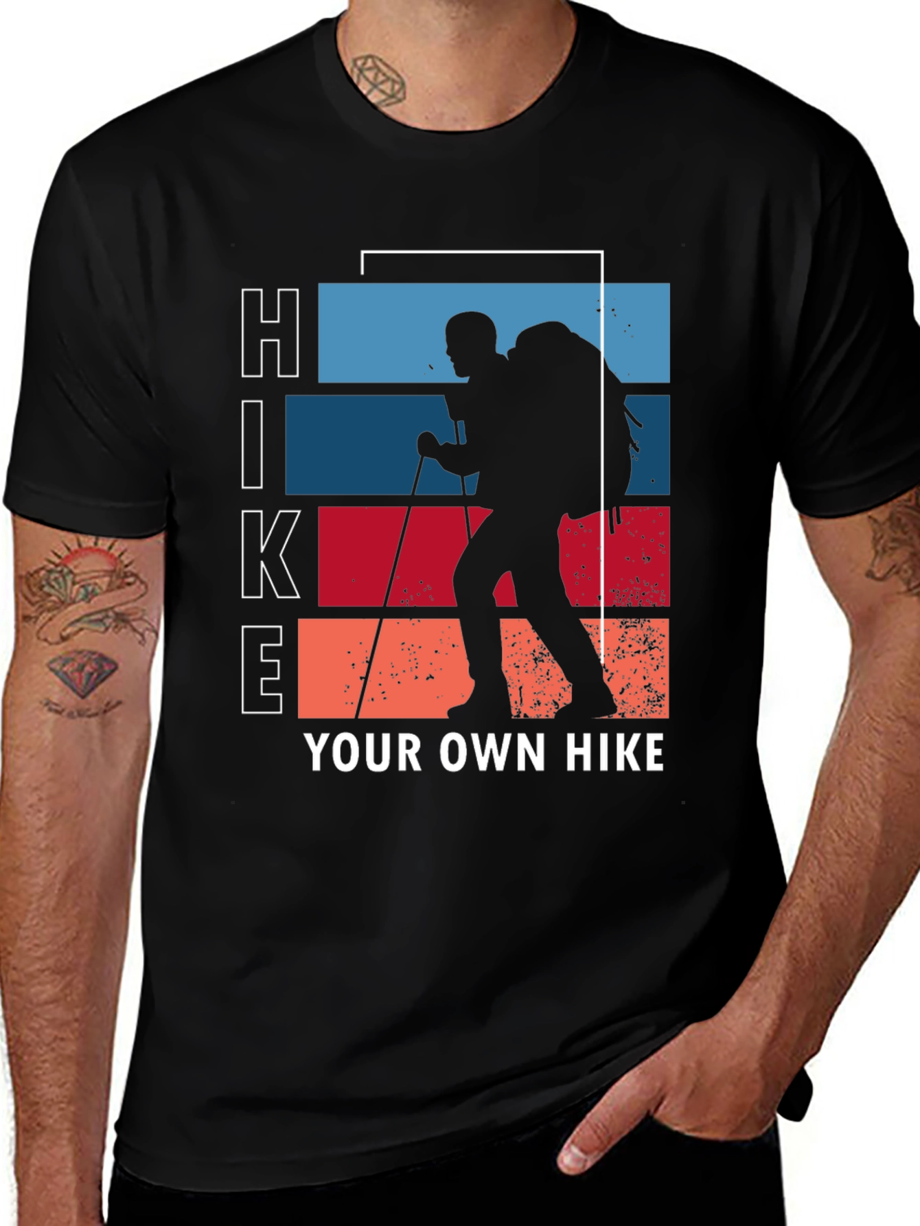 Variant 6 of Hike Your Own Hike Black T-Shirt