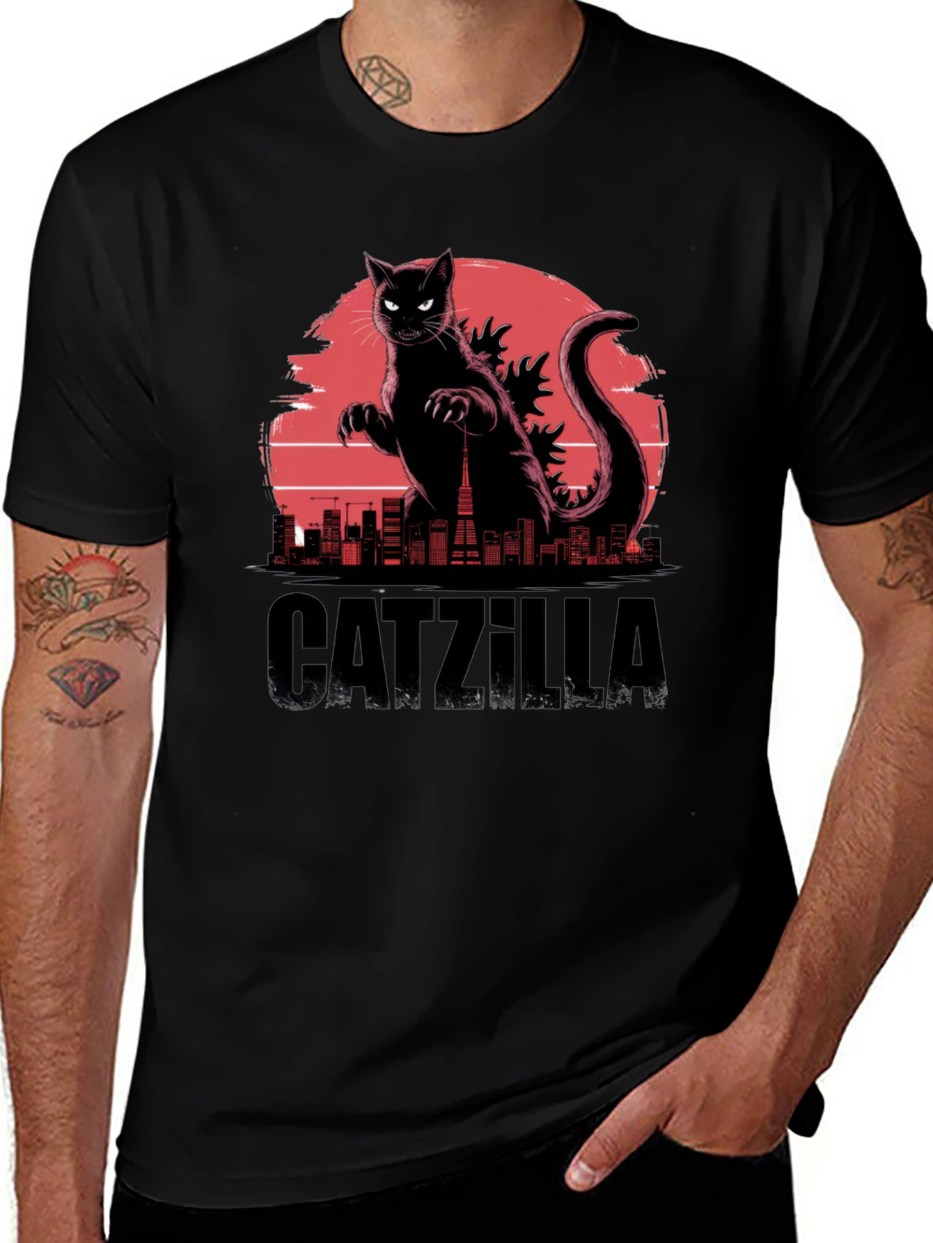 Catzilla T-Shirt - Funny Cat Godzilla Graphic Tee