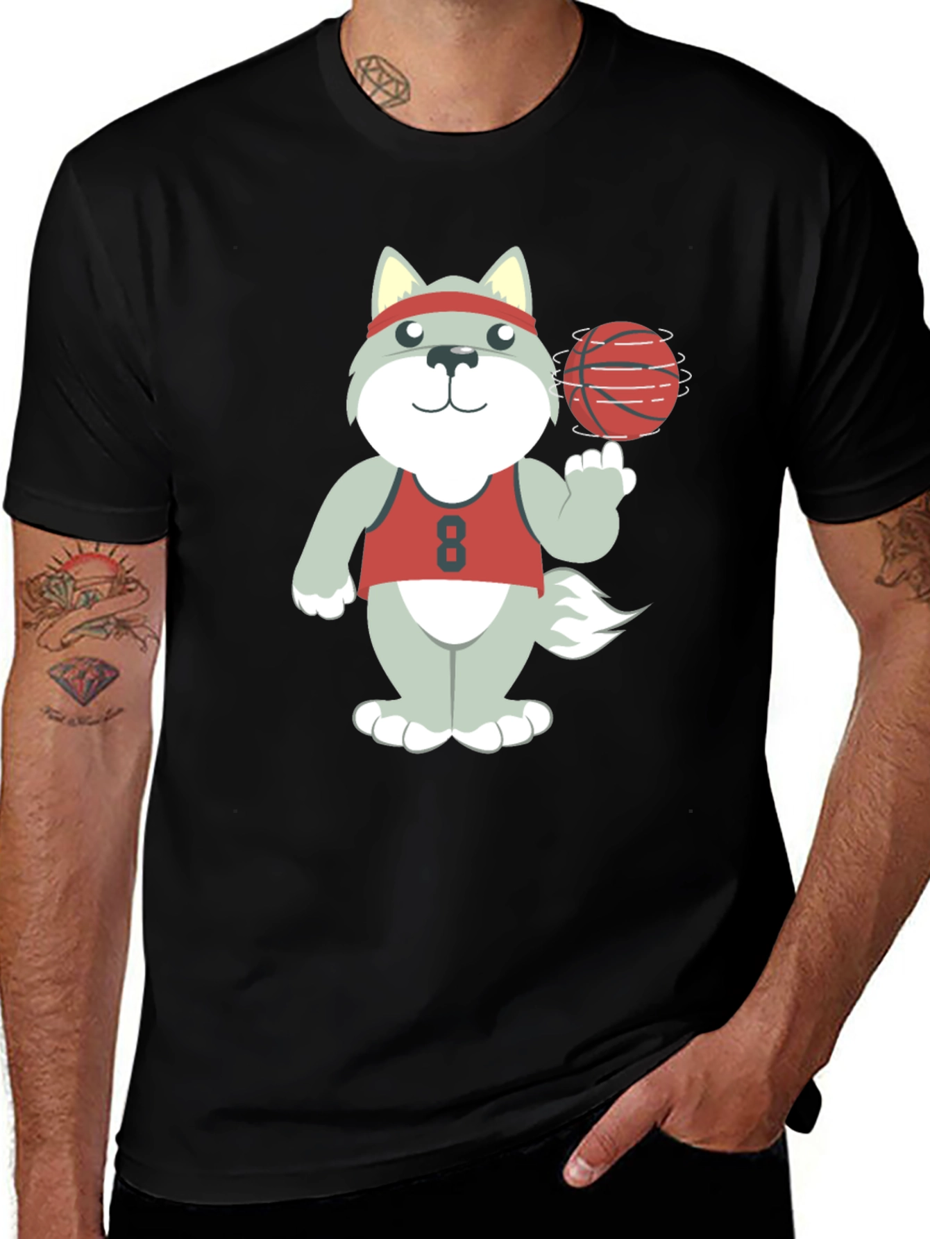Variant 22 of Wolf Basketball Player T-Shirt