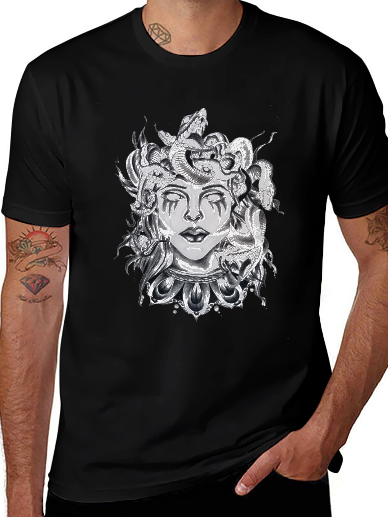 Variant 26 of Medusa Graphic Black T-Shirt