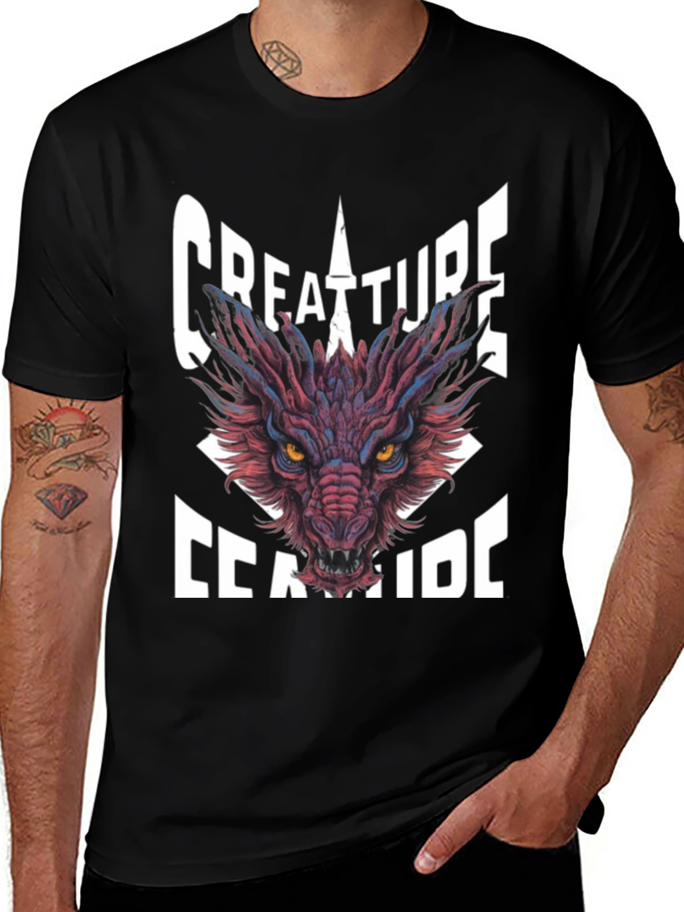 Variant 9 of Creature Seaside Graphic Tee - Black