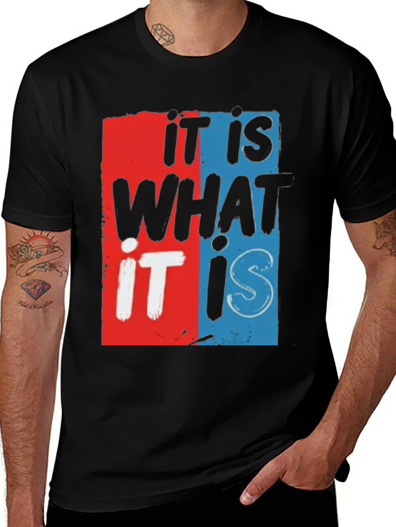 Variant 7 of It Is What It Is Graphic Tee - Trendy Men's T-Shirt