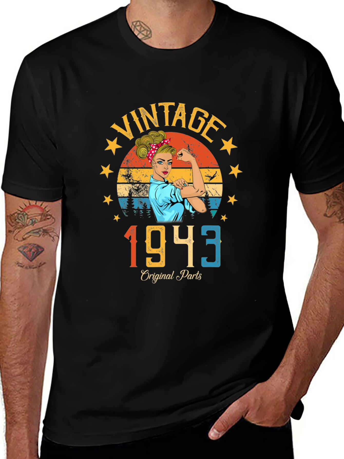Variant 20 of Vintage 1943 Original Parts T-Shirt