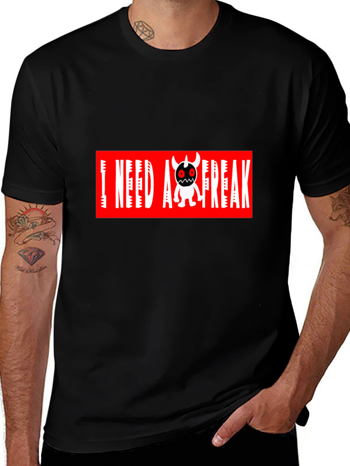 Variant 14 of I Need A Freak Black T-Shirt
