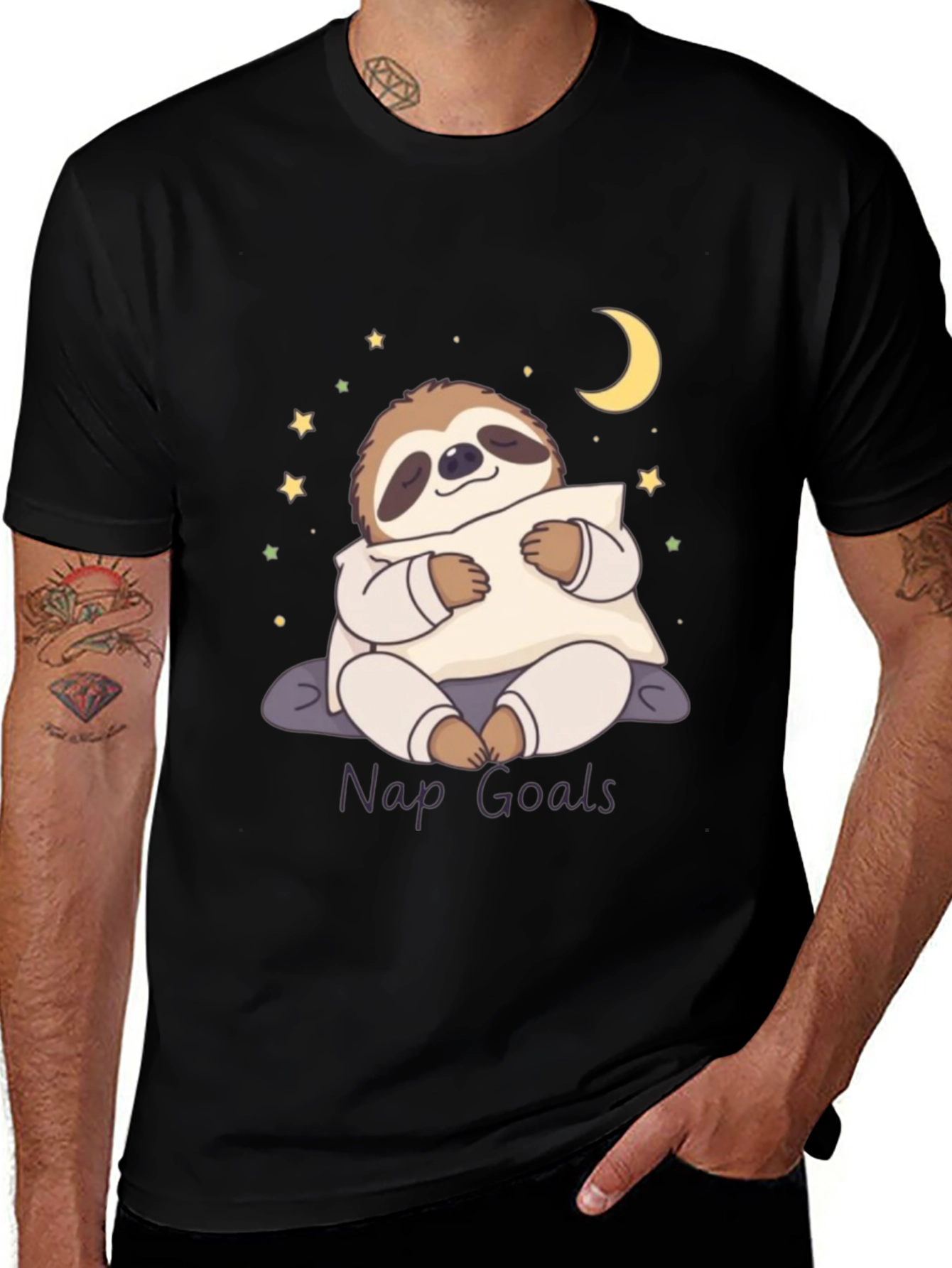 Variant 16 of Nap Goals Sloth Graphic T-Shirt