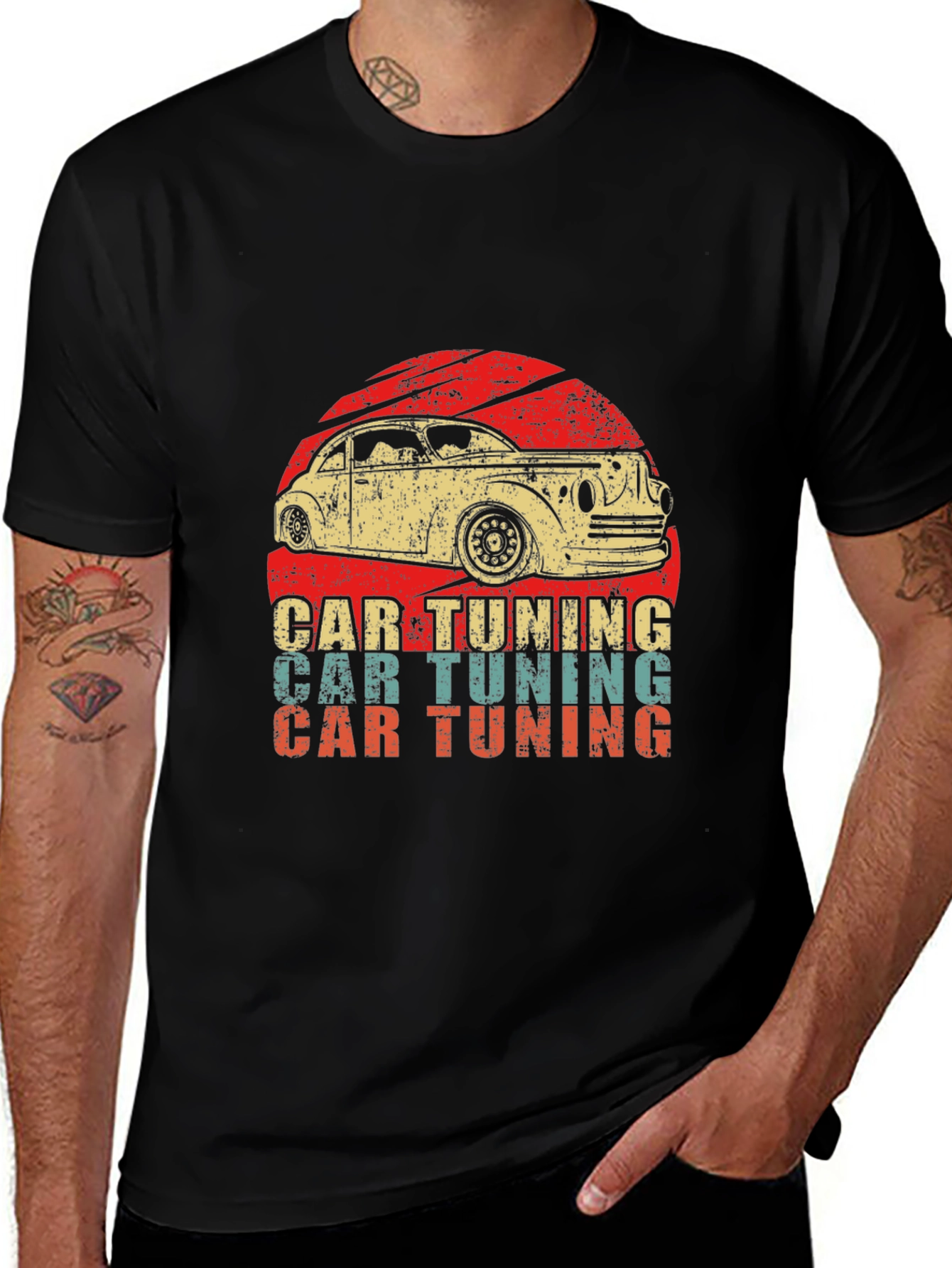 Variant 27 of Vintage Car Tuning Graphic T-Shirt - Classic Automotive Tee