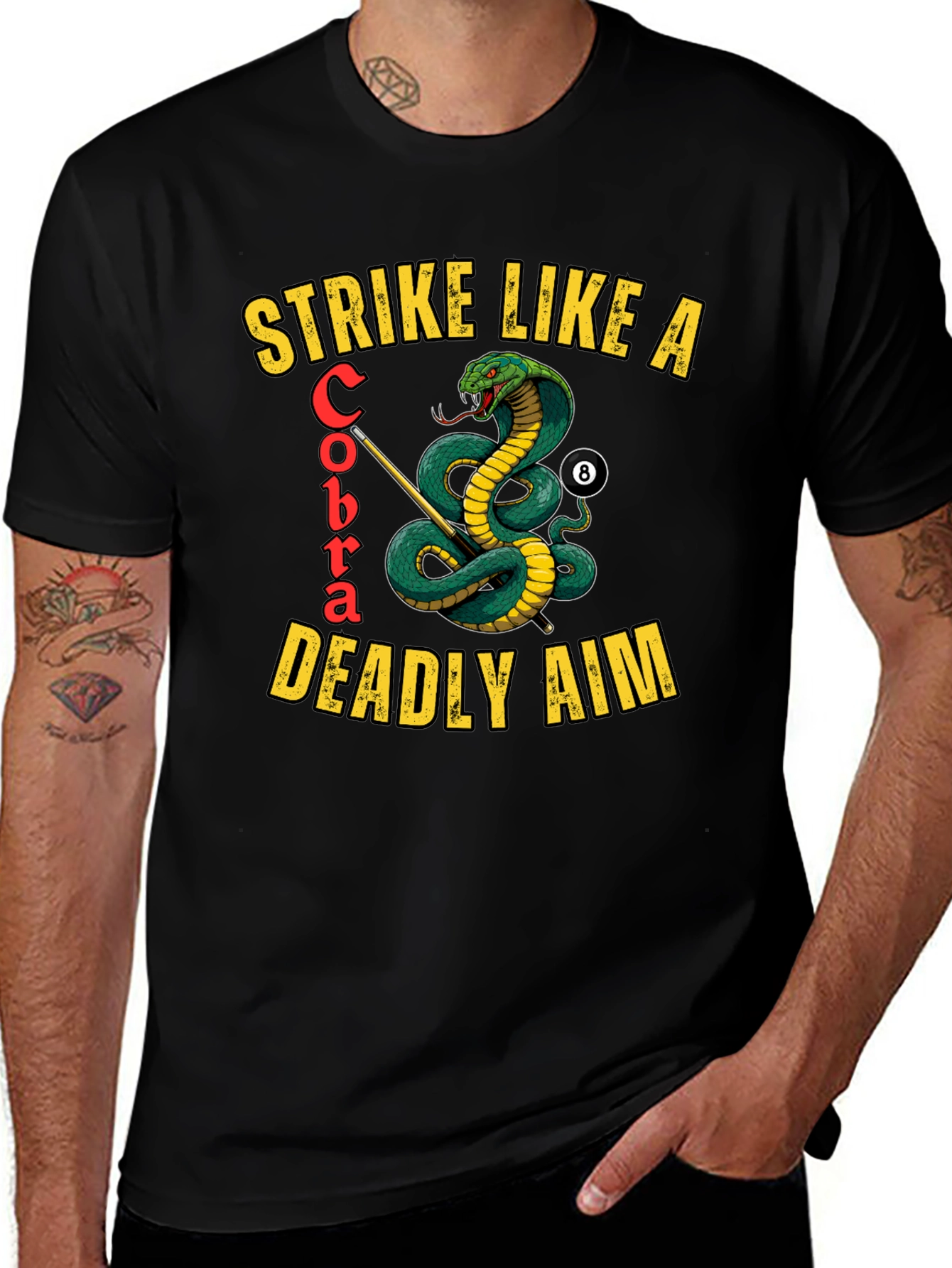 Variant 22 of Strike Like a Cobra Deadly Aim Graphic T-Shirt
