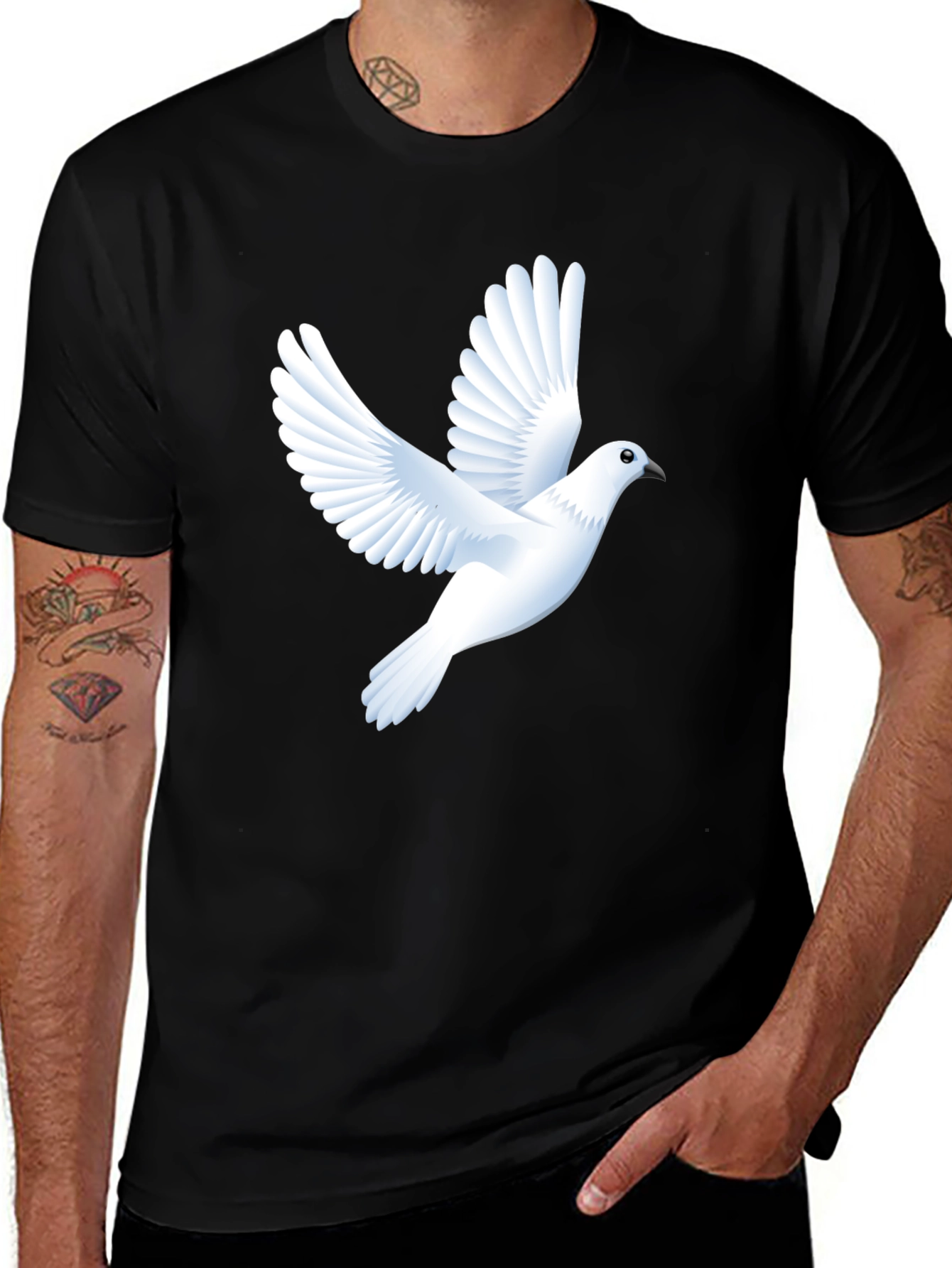 Variant 4 of Dove Graphic Black T-Shirt