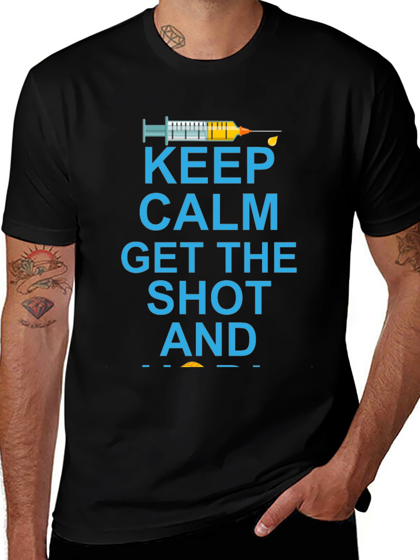 Variant 25 of Keep Calm Get The Shot T-Shirt - Vaccine Humor Tee
