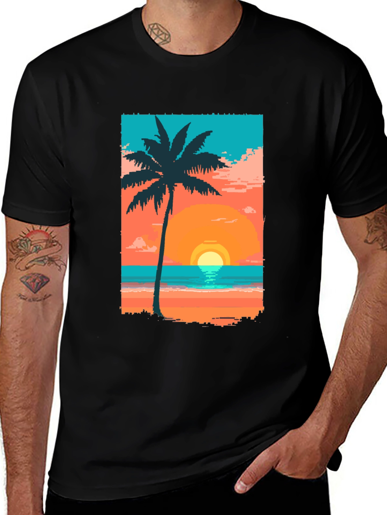Variant 3 of Tropical Sunset Graphic Tee