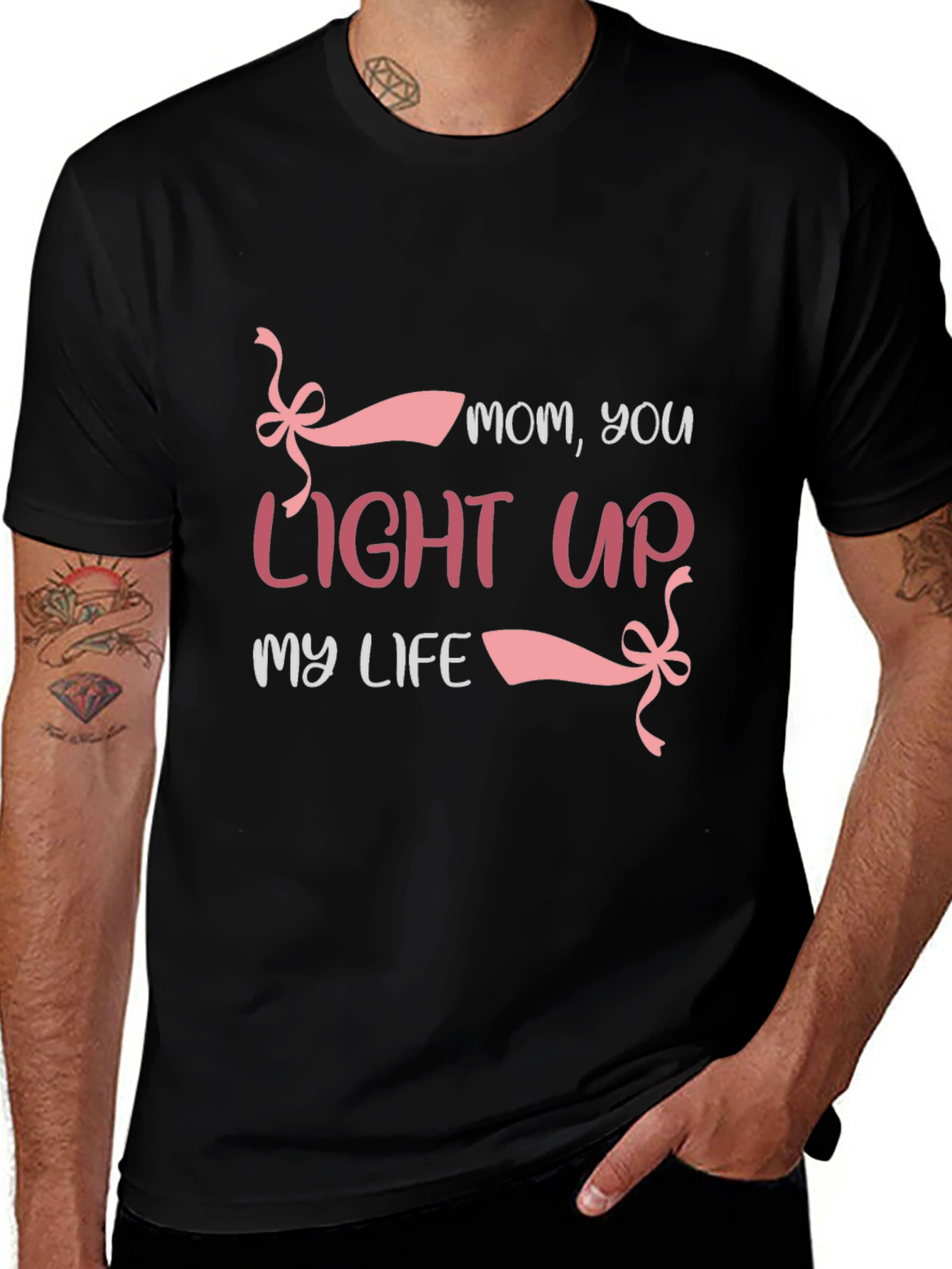 Variant 21 of Mom Light Up My Life Black T-Shirt