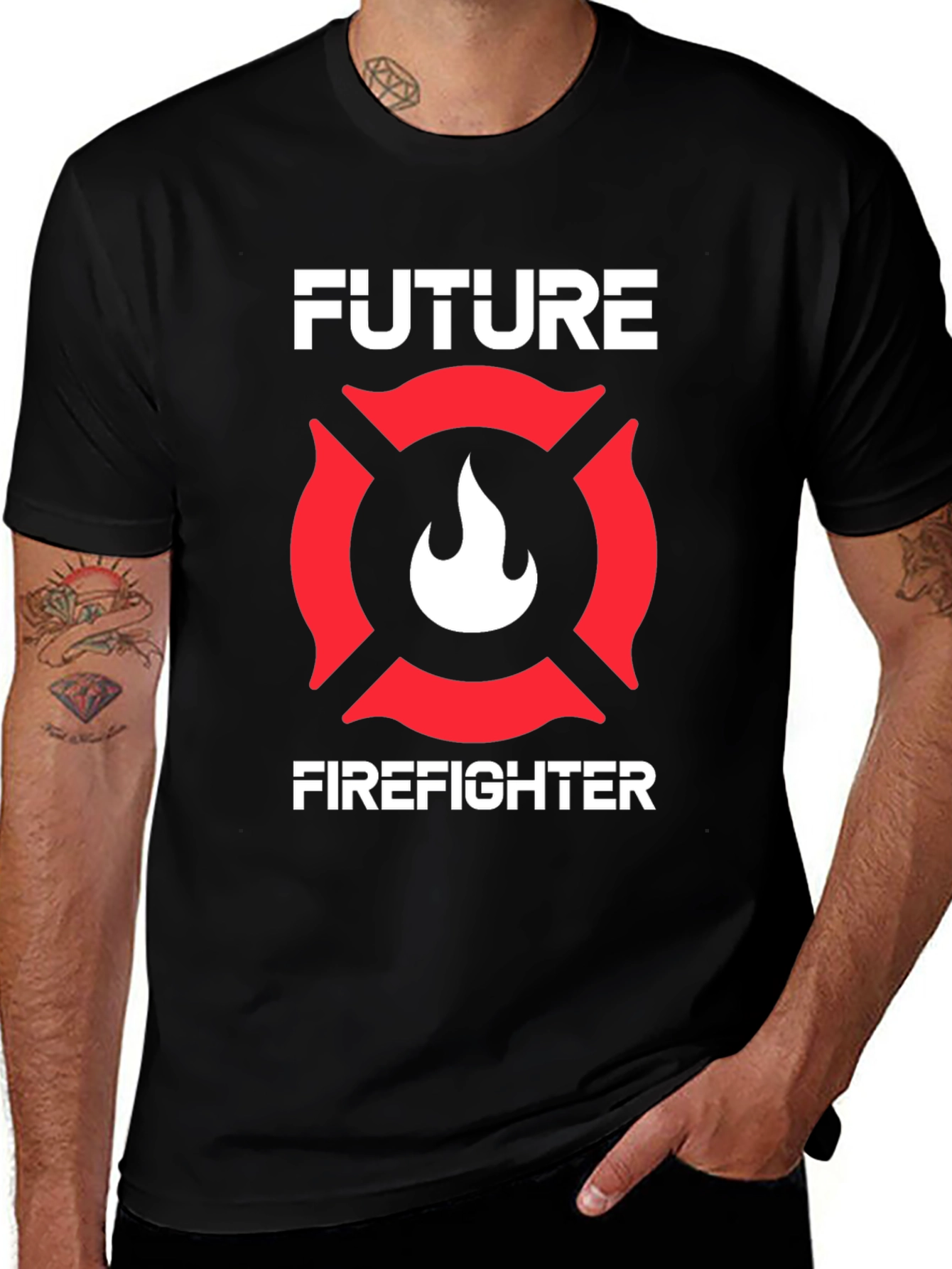 Variant 12 of Future Firefighter Black T-Shirt