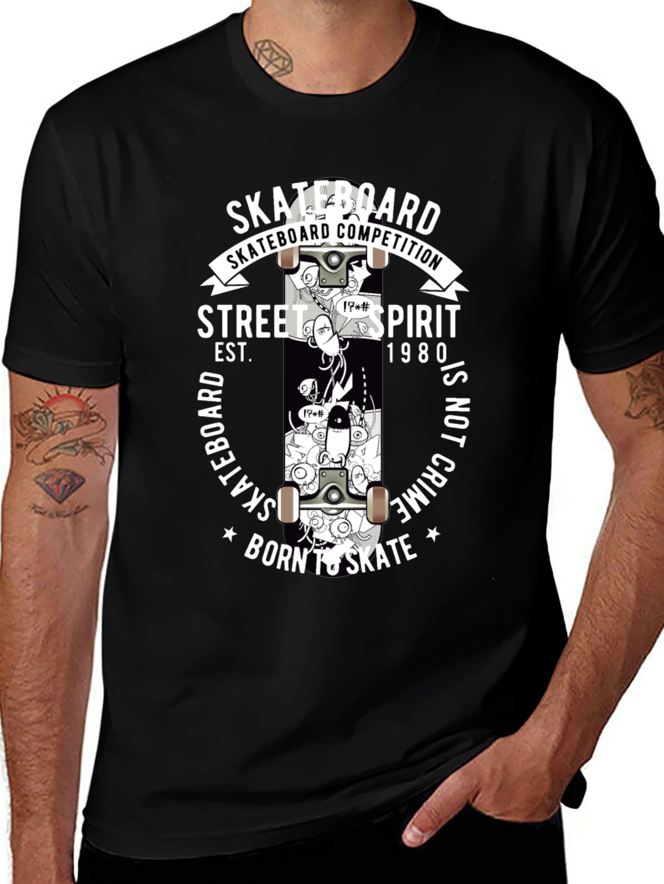 Variant 13 of Skateboard Street Spirit Graphic Tee