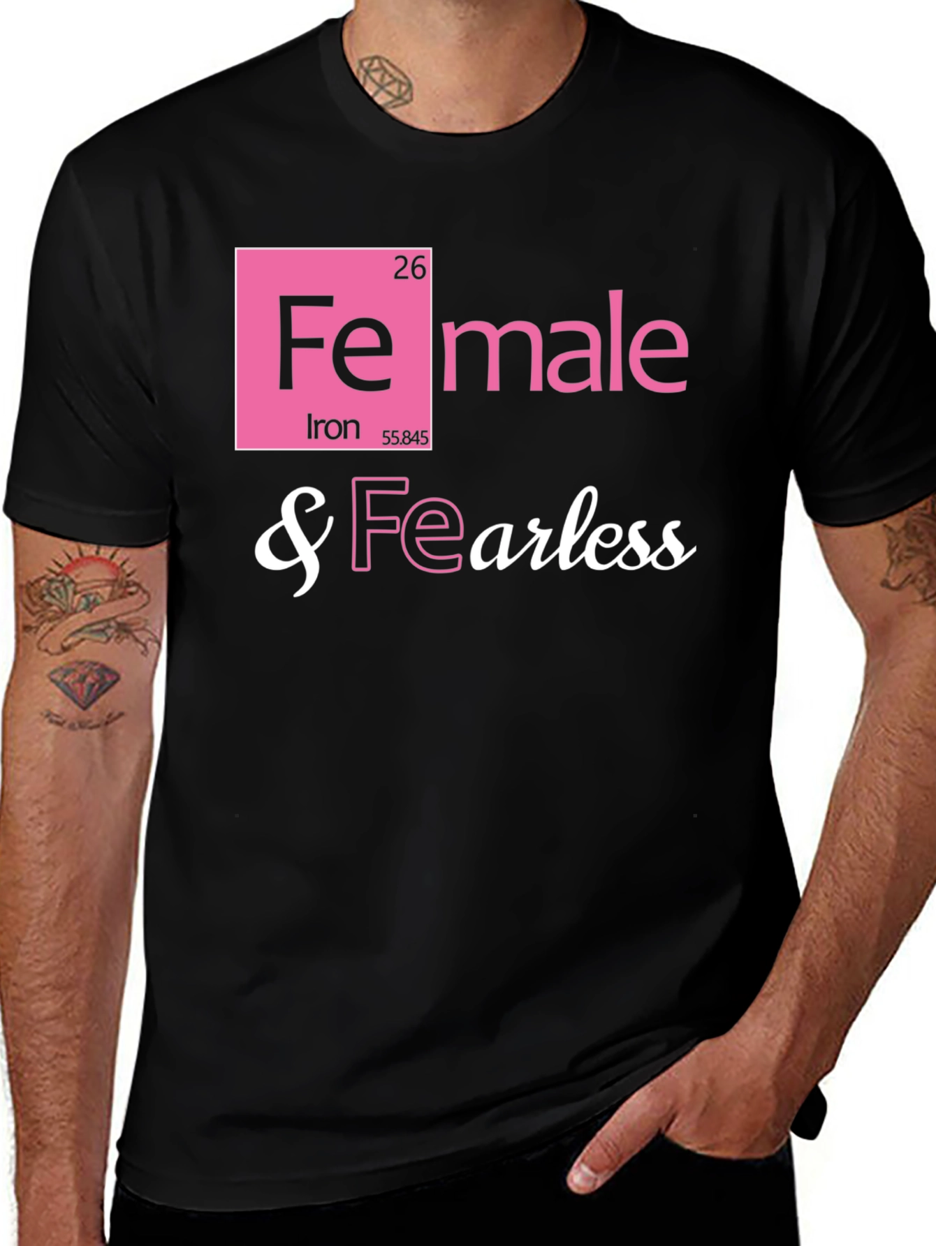Female & Fearless Iron Element T-Shirt - Black