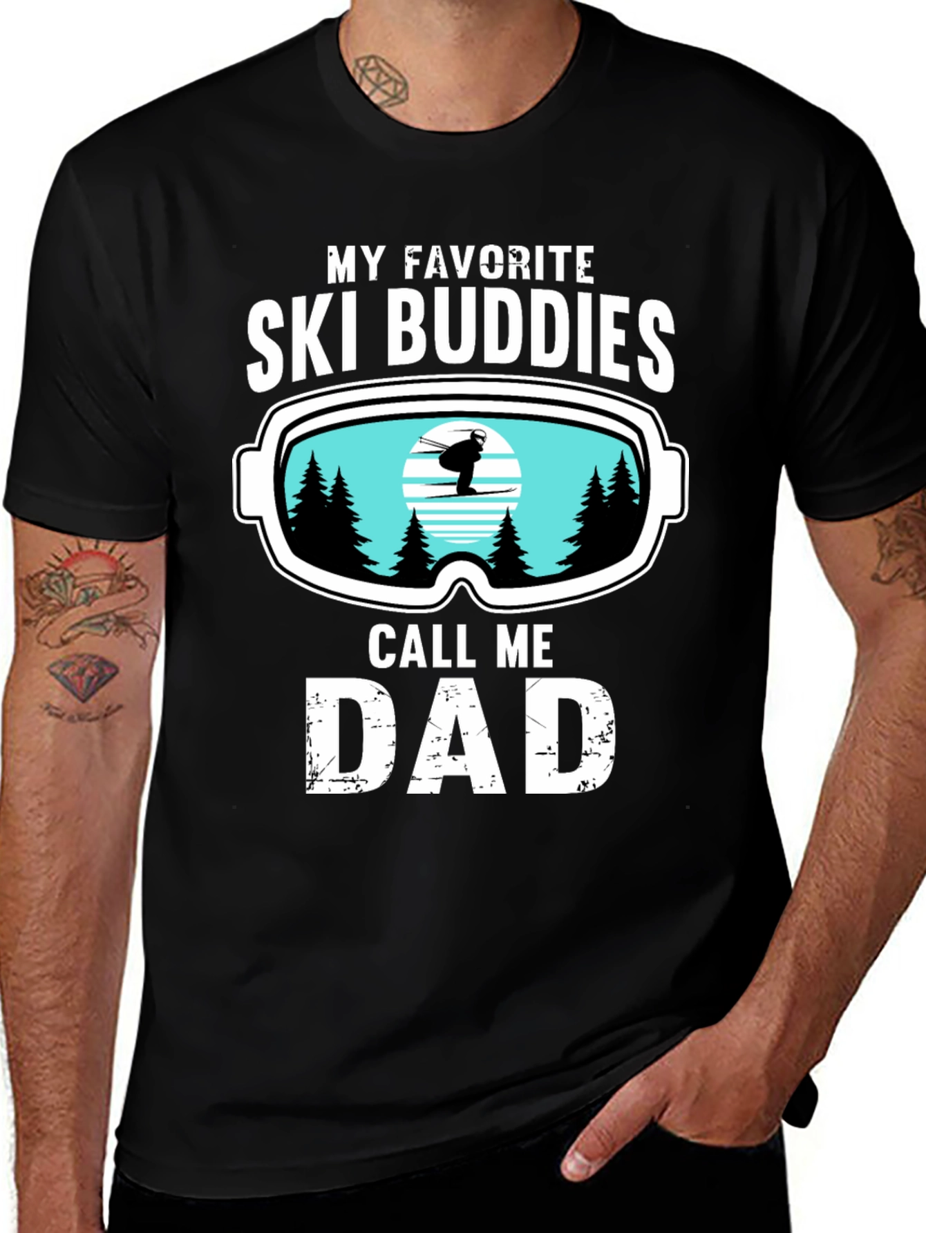 Variant 14 of Ski Buddies Dad T-Shirt