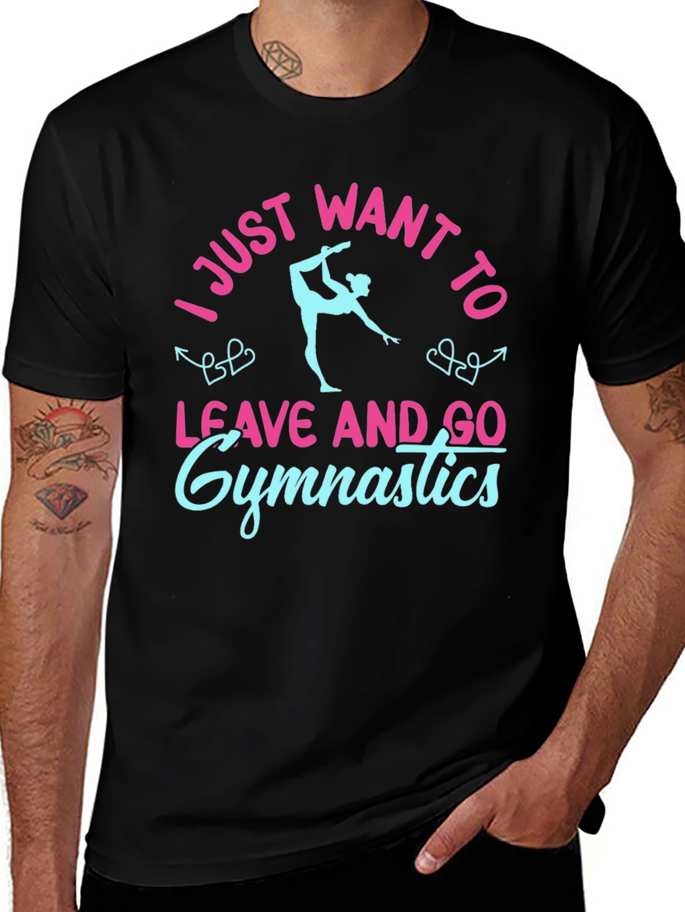 Variant 27 of Gymnastics T-Shirt: I Just Want to Leave and Go