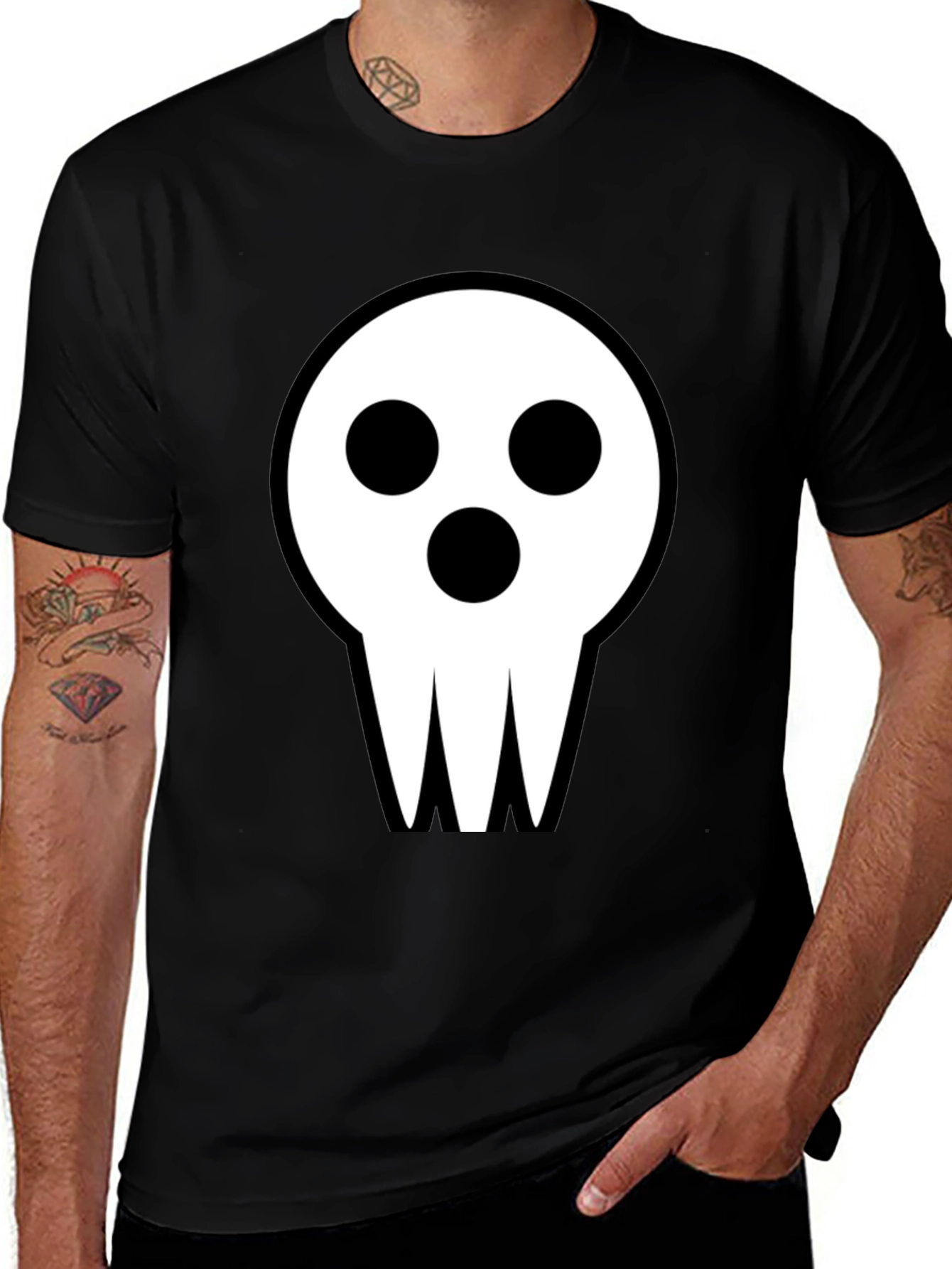 Variant 10 of Skull Graphic Black T-Shirt