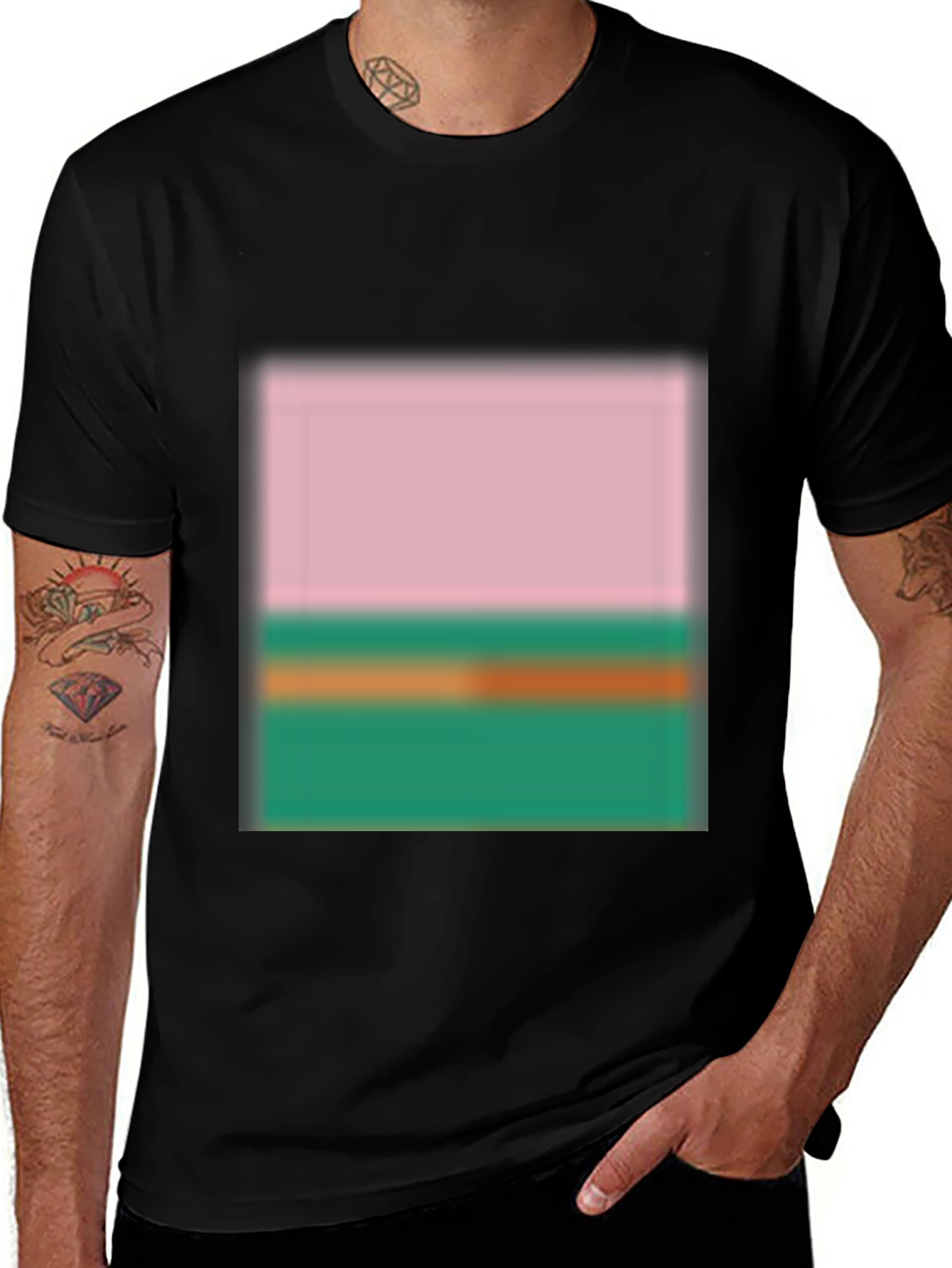 Variant 7 of Modern Color Block Tee - Stylish Casual Wear