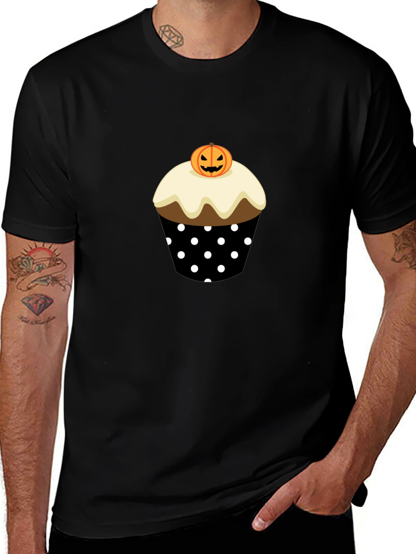 Variant 19 of Halloween Pumpkin Cupcake T-Shirt